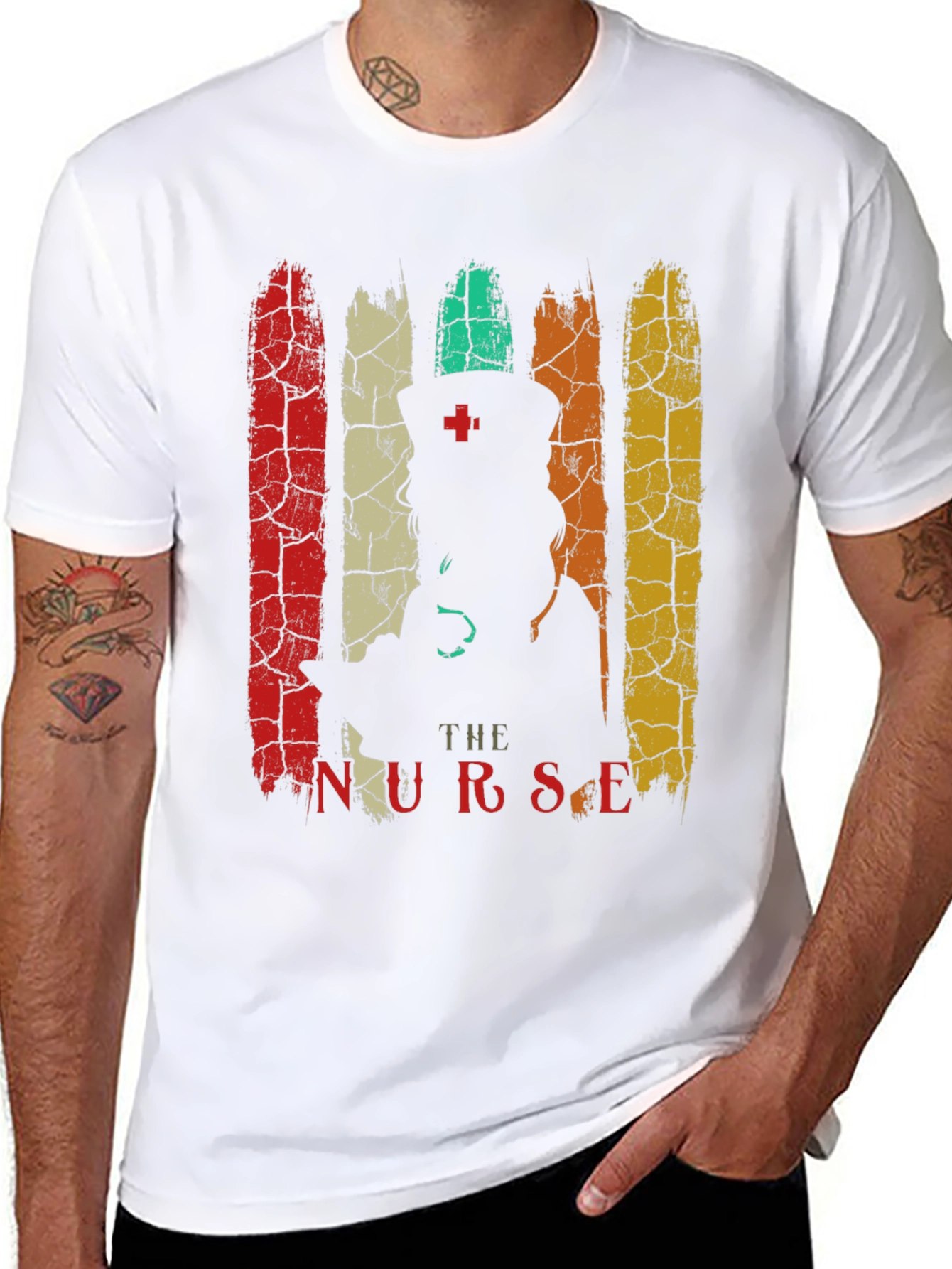 Black Retro Nurse Graphic Tee -  Healthcare Hero Tribute view 8