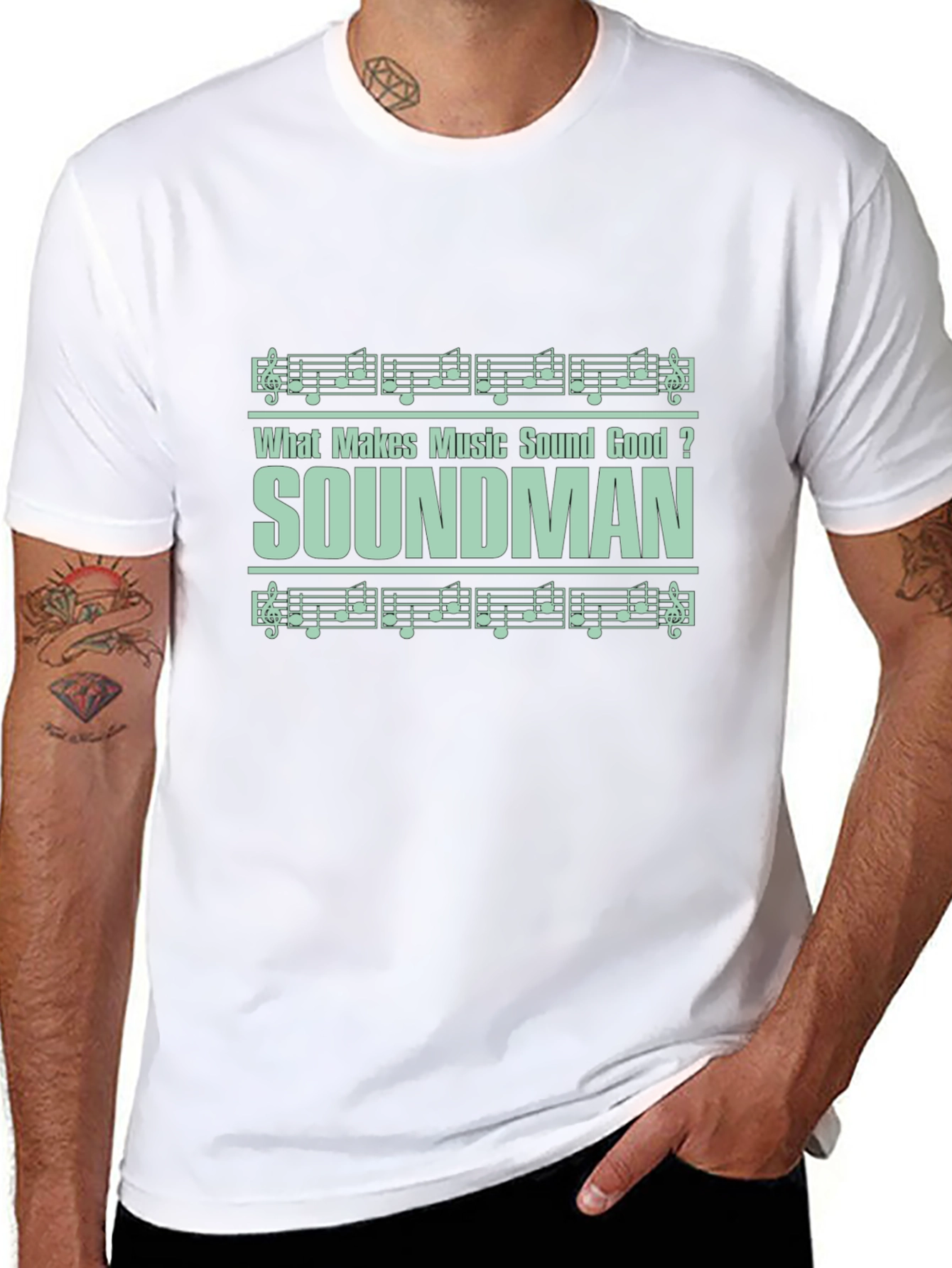 Black Soundman Music T-Shirt view 8