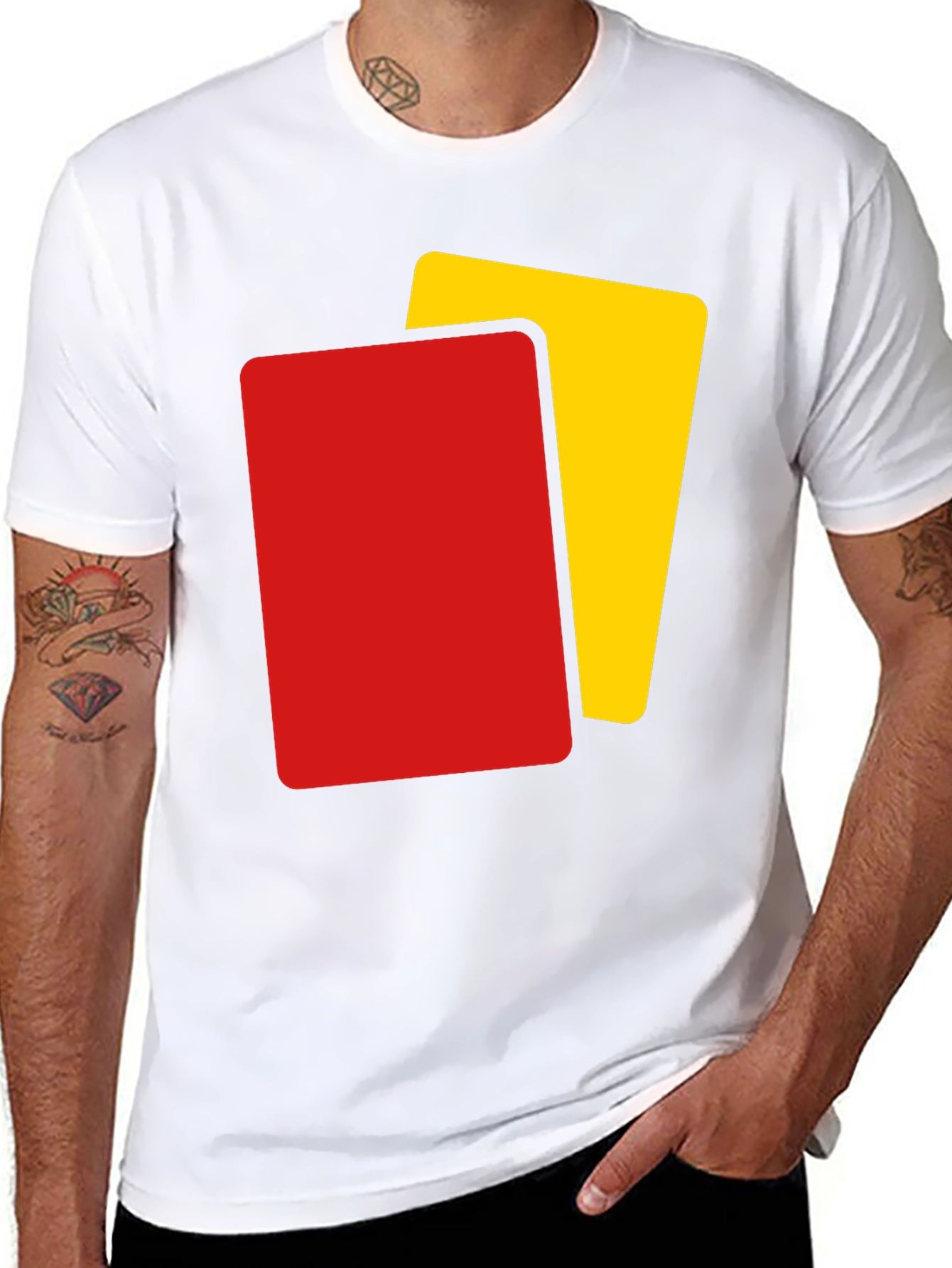 Black Referee Card T-Shirt - Black view 8