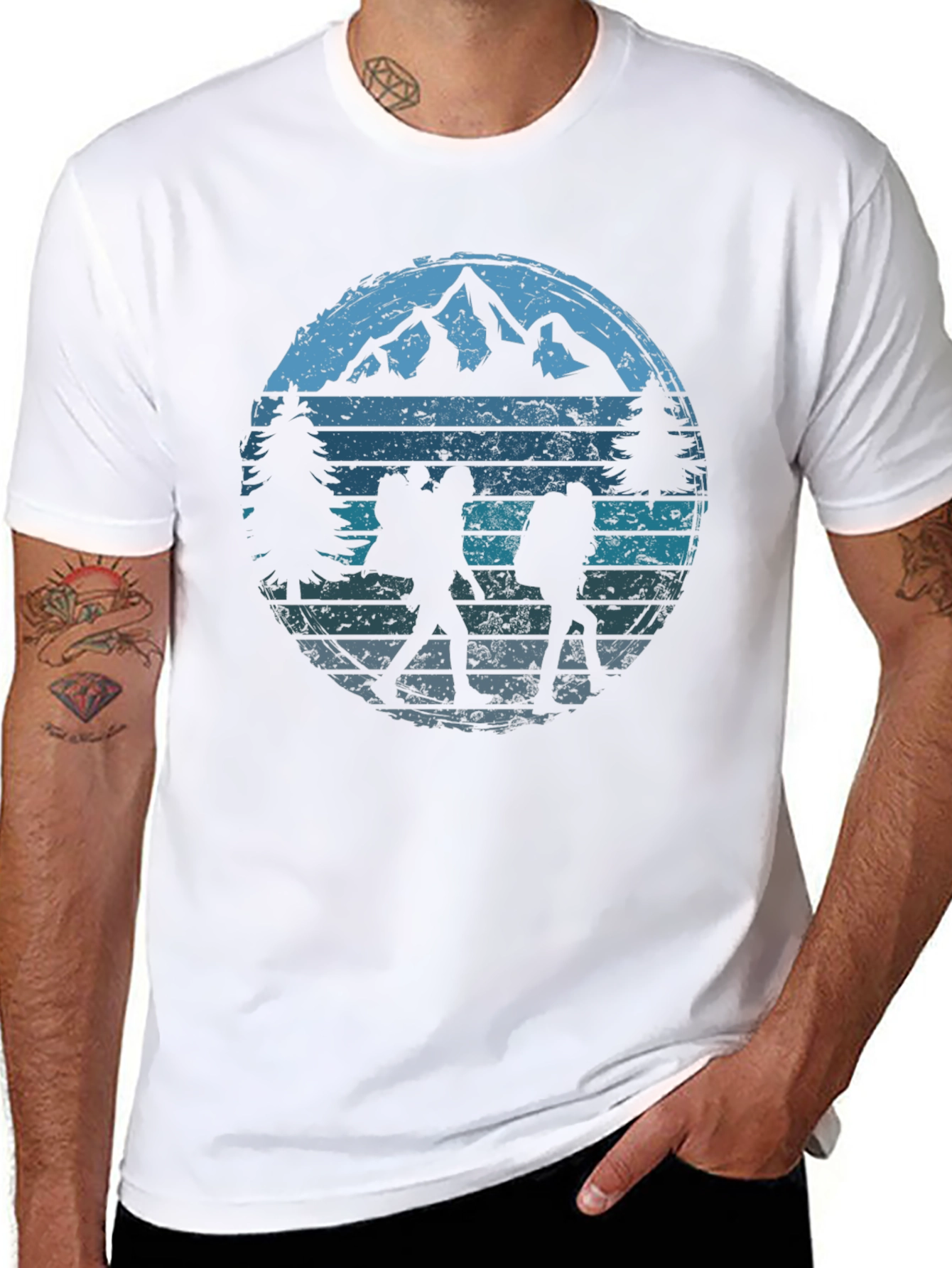 Black Hiking Adventure Graphic Tee view 8