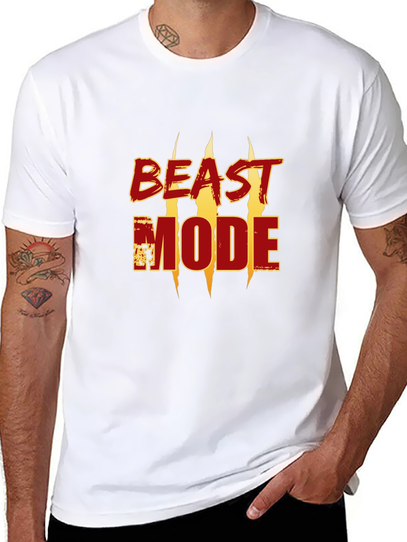 Black Beast Mode Graphic Tee - Black view 8
