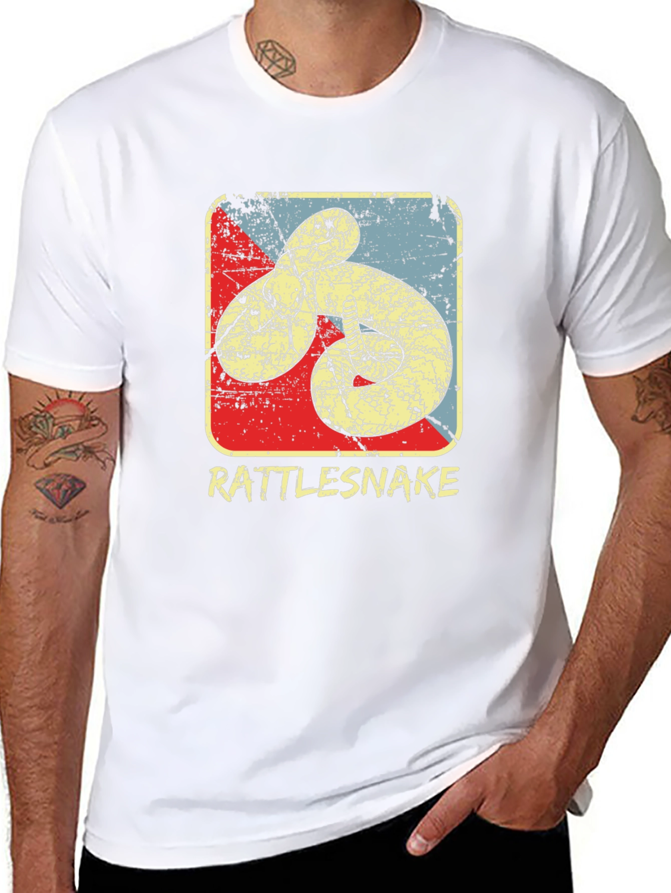 Black Rattlesnake Graphic Print T-Shirt view 8