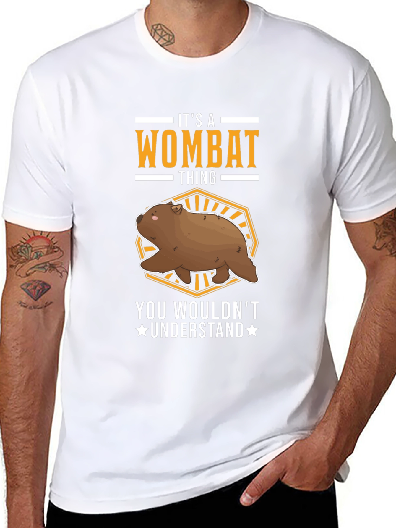 Black Wombat Thing Graphic T-Shirt view 8