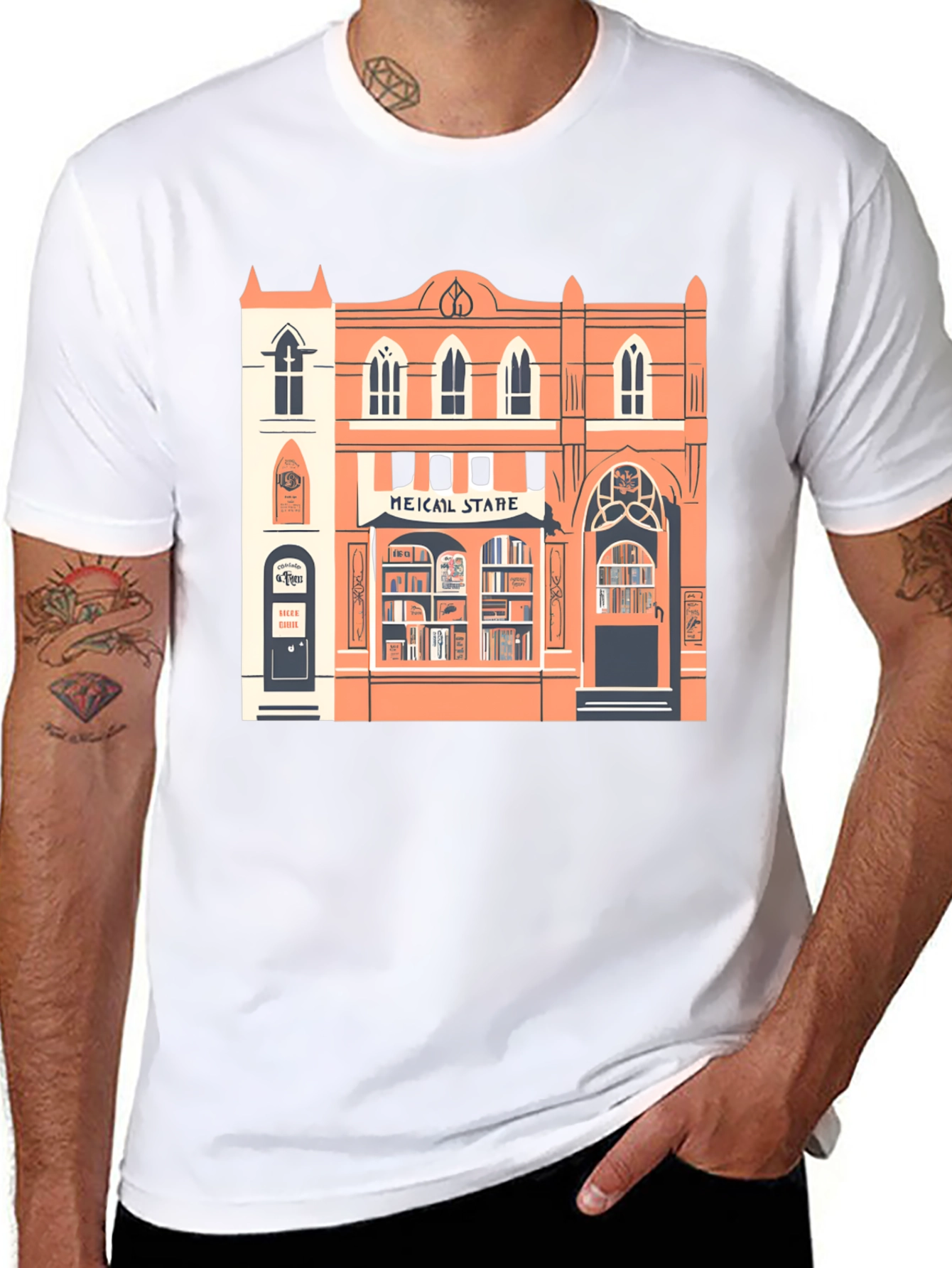 Black Bookstore Graphic Tee - Stylish Unisex T-Shirt view 8