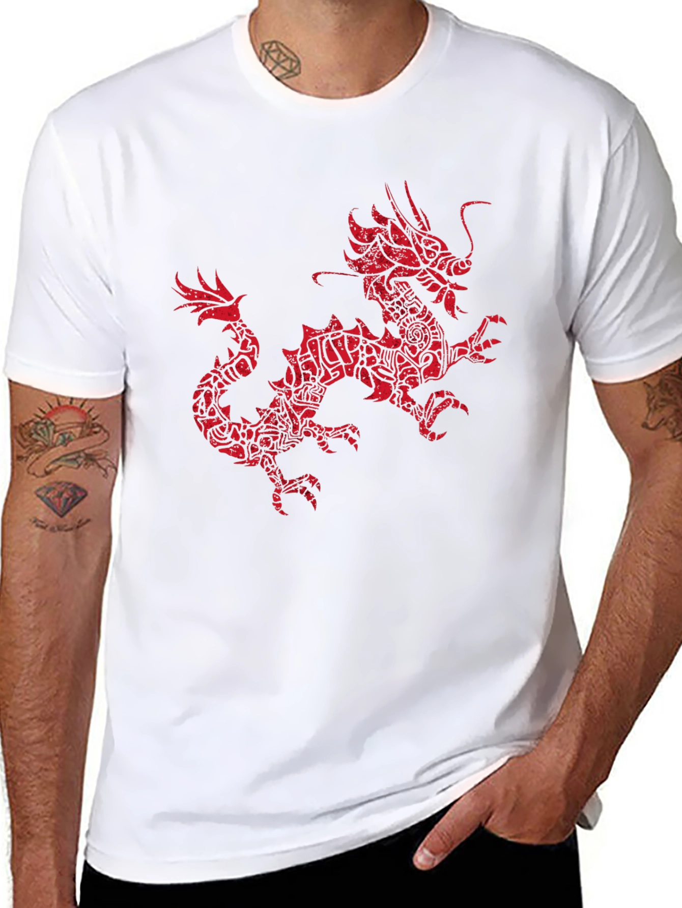 Black Dragon Graphic T-Shirt - Black view 8