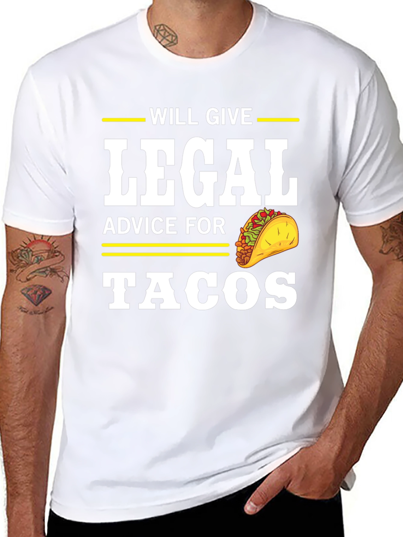 Black Will Give Legal Advice for Tacos T-Shirt view 8
