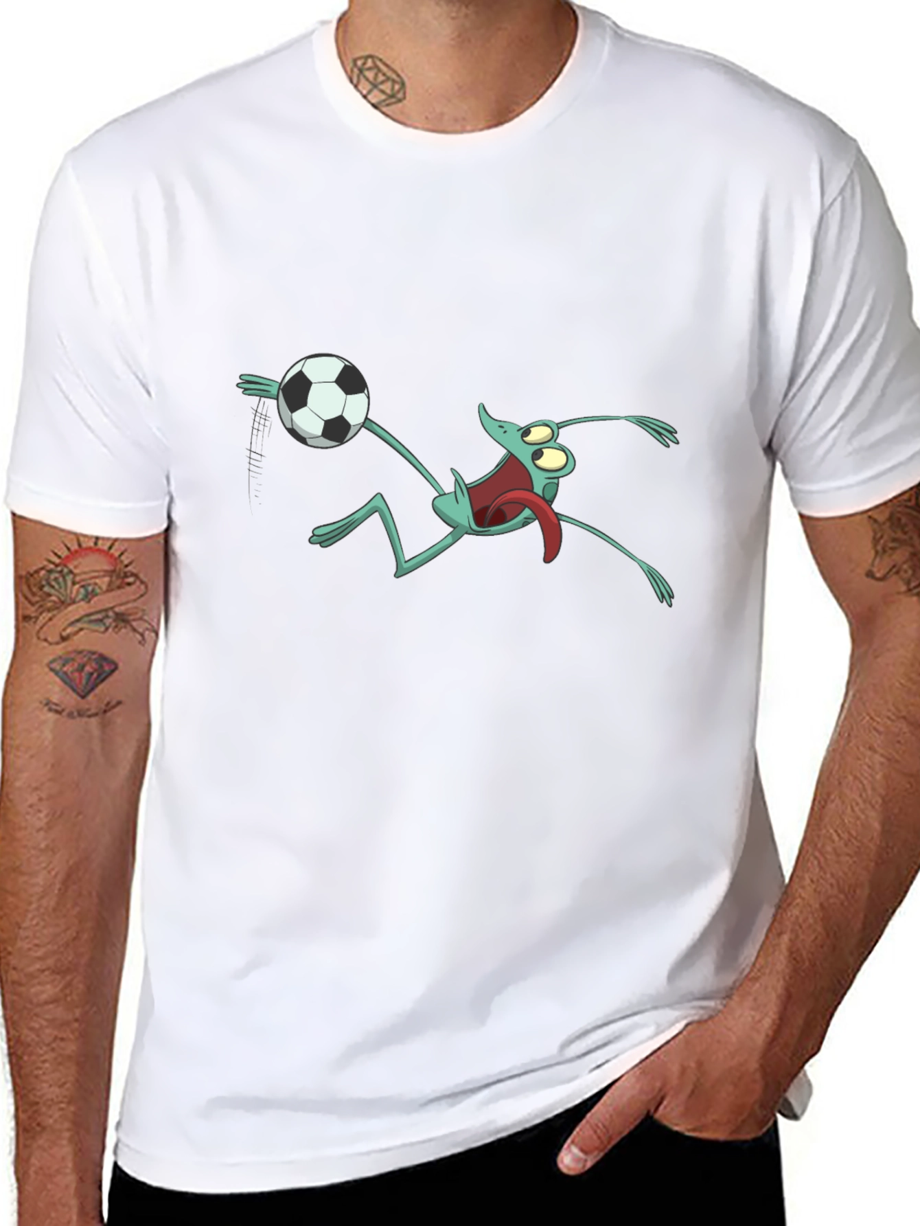 Black Frog Soccer Fan T-Shirt view 8