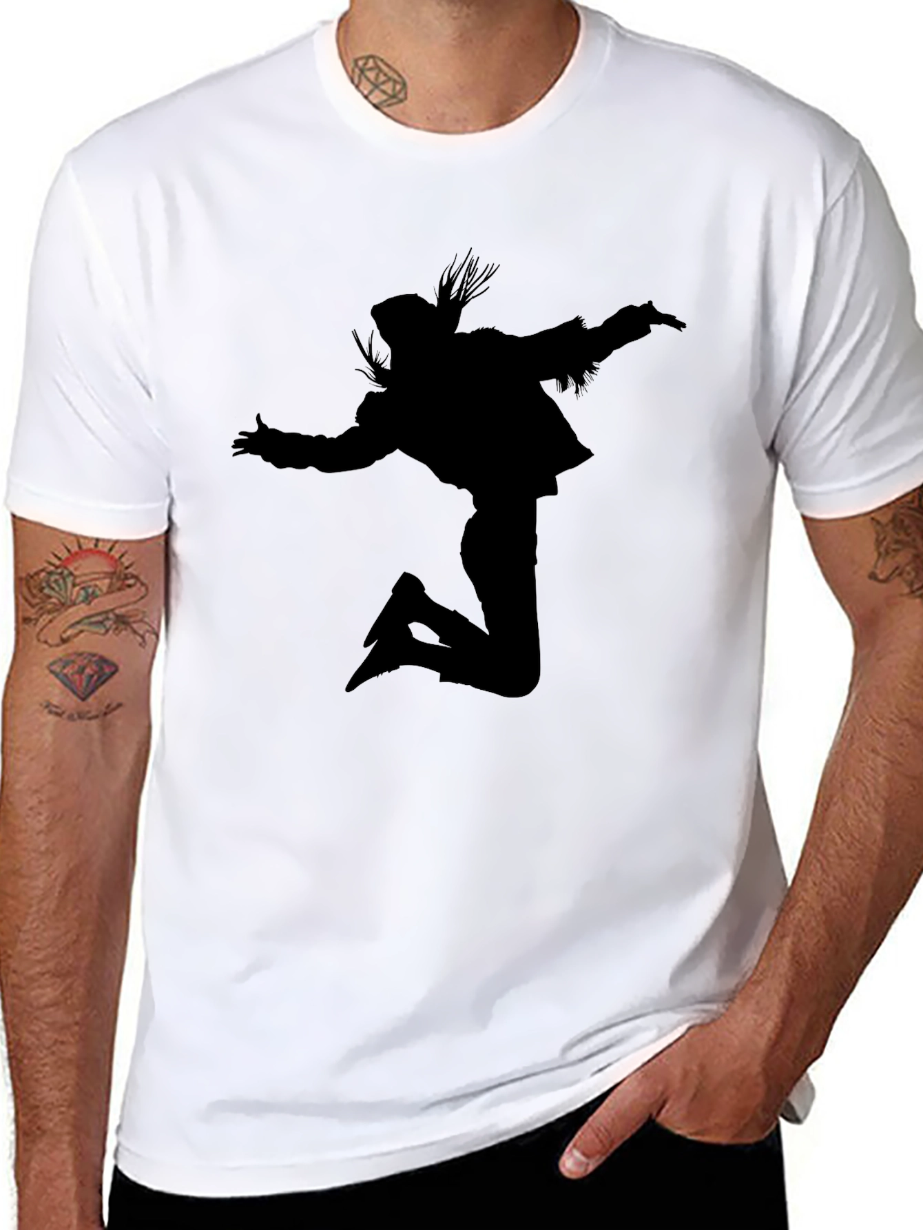 Black Silhouette Jump T-Shirt - Black view 8