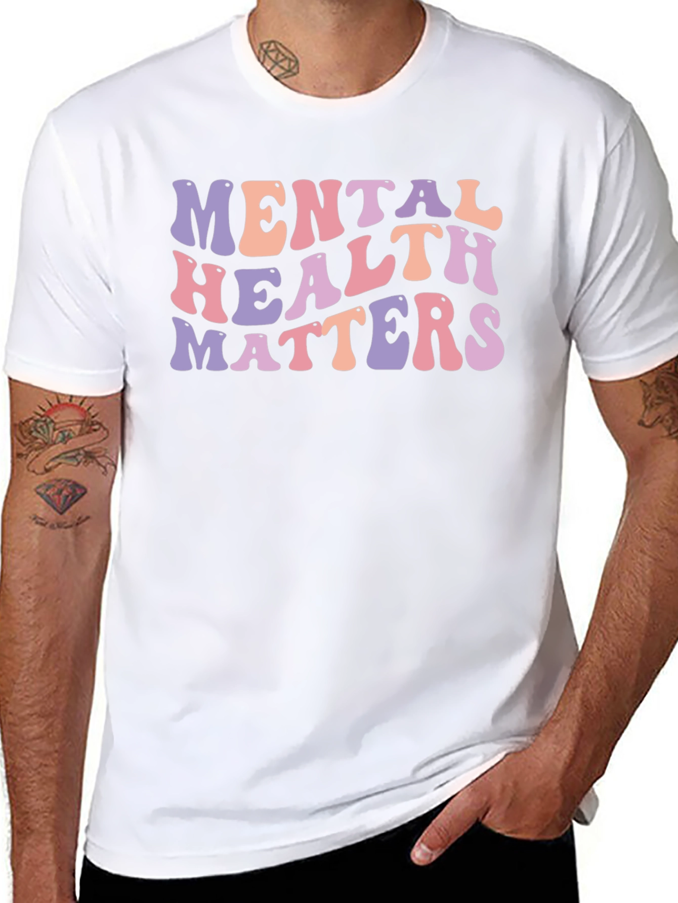 Black Mental Health Matters Graphic Tee view 8