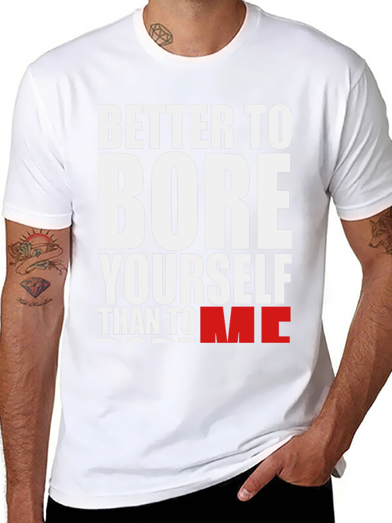 Black Better to Bore Yourself Graphic Tee view 8
