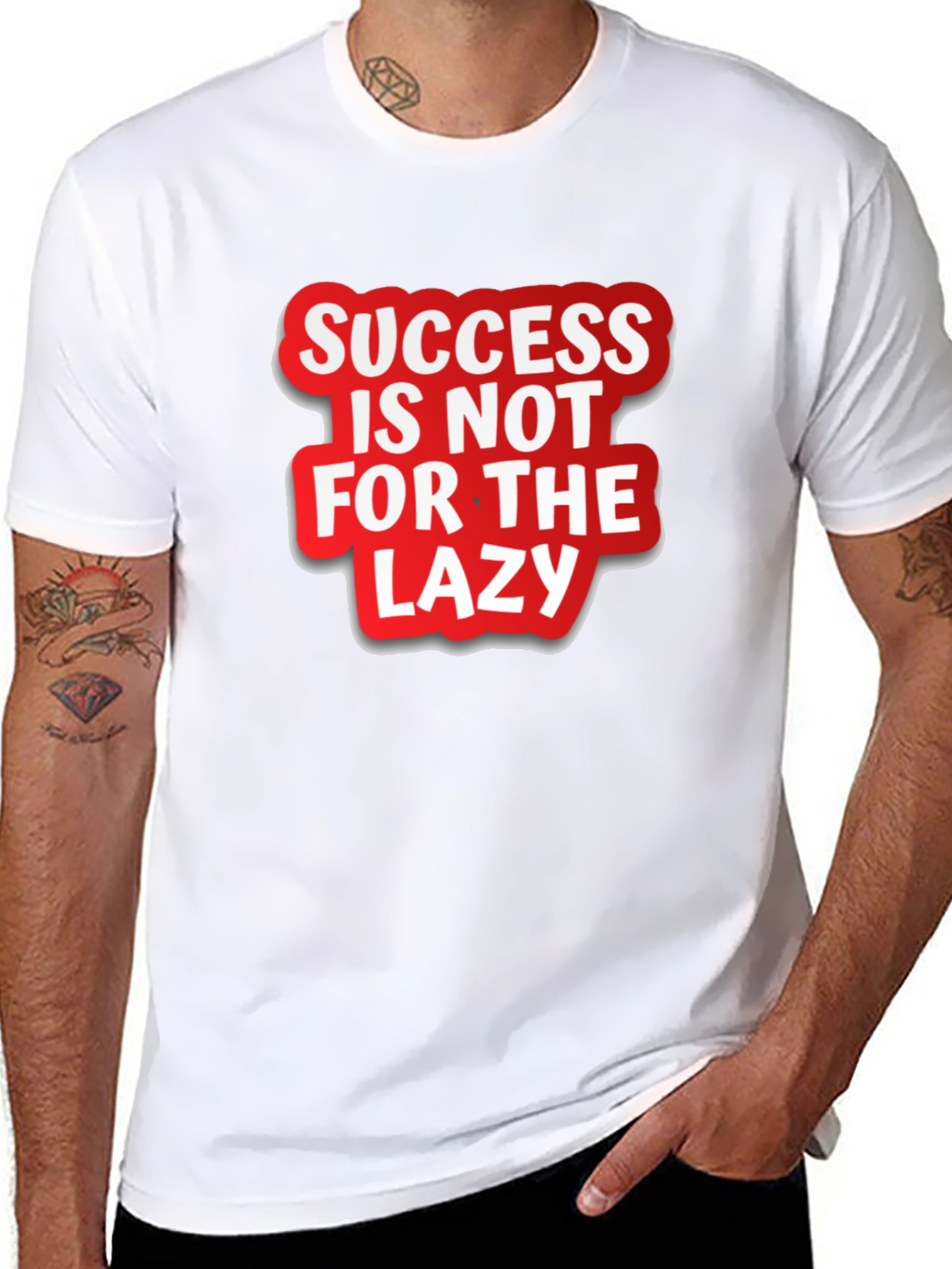 Black Success Is Not For The Lazy Graphic T-Shirt view 8