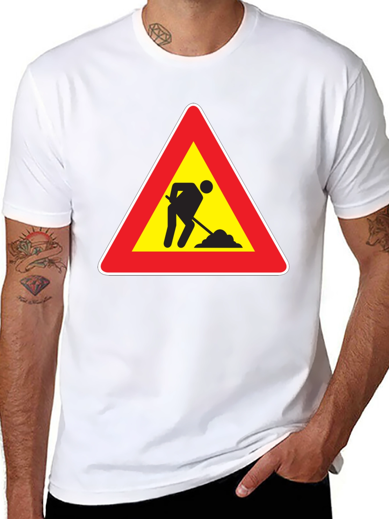 Black Men at Work Graphic T-Shirt - Black view 8