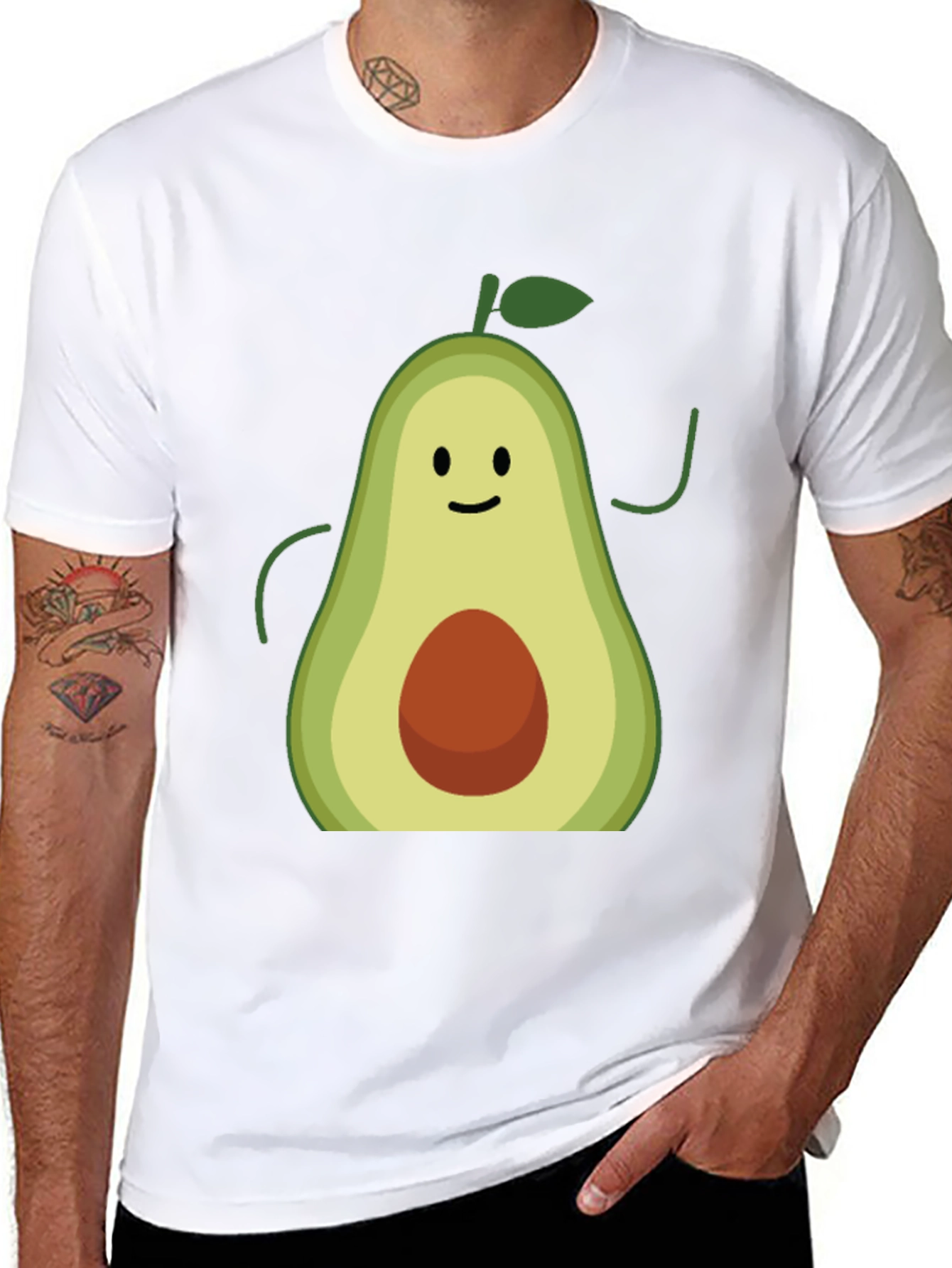 Black Avocado Graphic Tee - Funny Fruit T-Shirt view 8