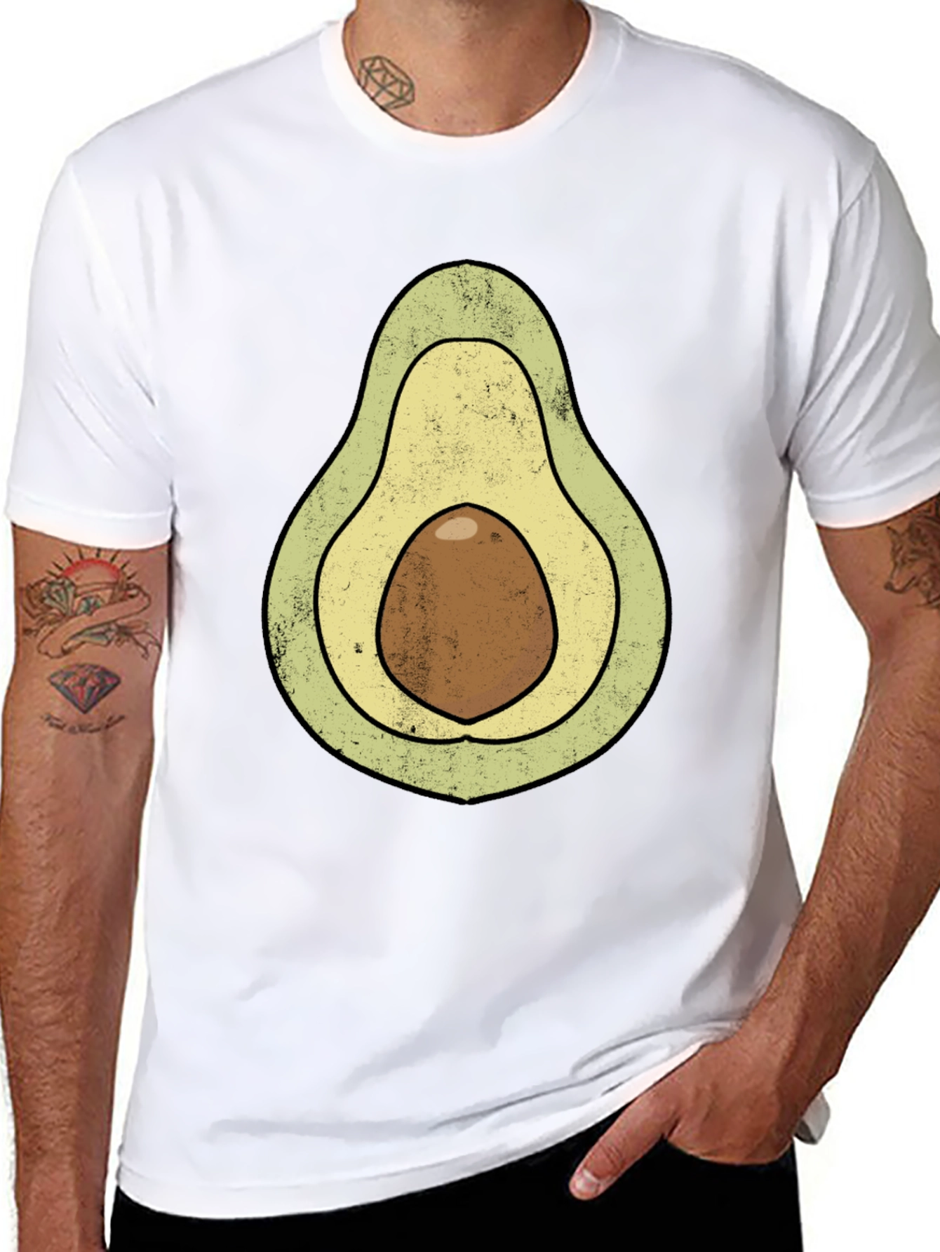 Black Avocado Graphic T-Shirt - Novelty Food Tee view 8