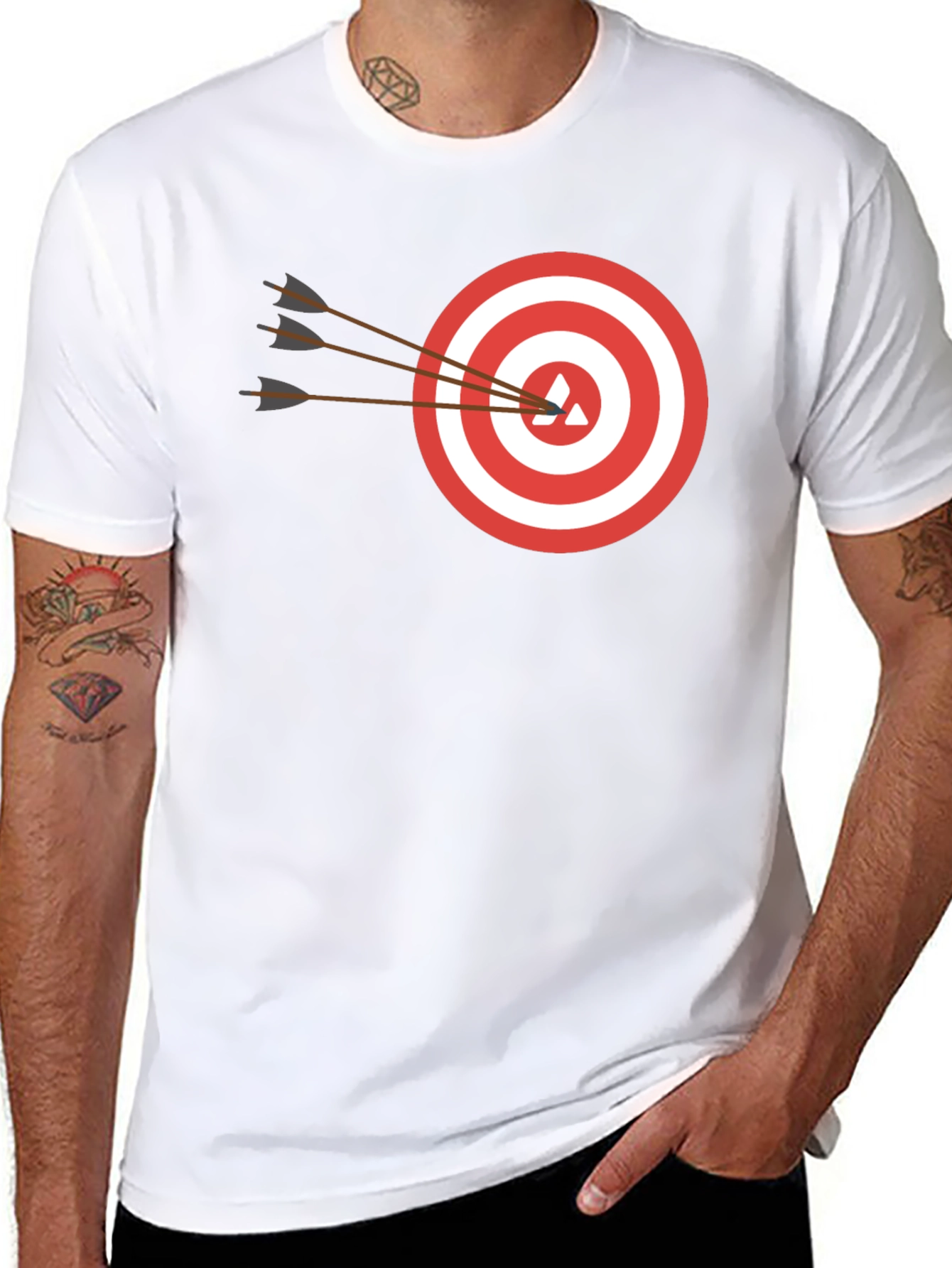 Black Target Practice T-Shirt - Bullseye Tee view 8