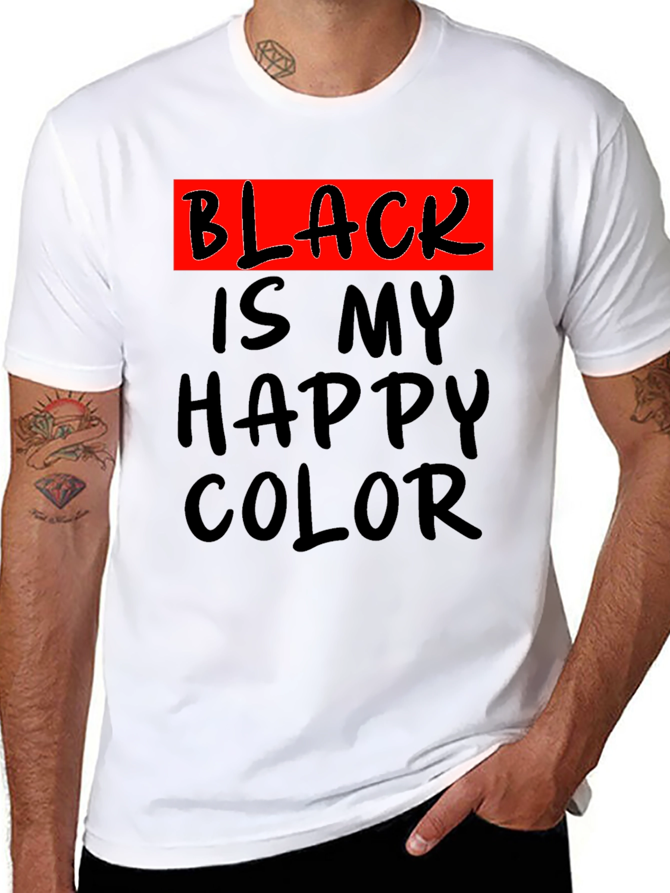 Black Black is My Happy Color T-Shirt view 8