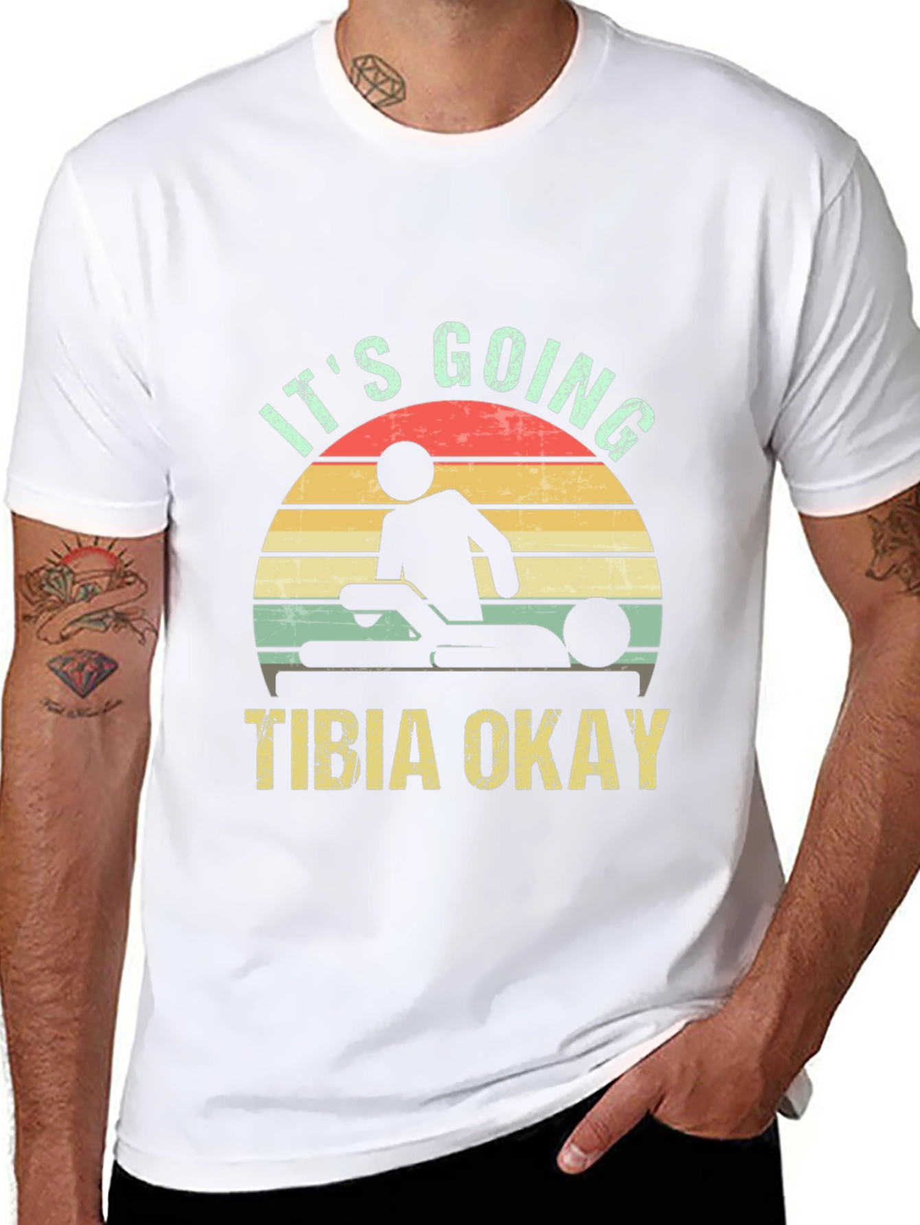 Black It's Going Tibia Okay T-Shirt view 8