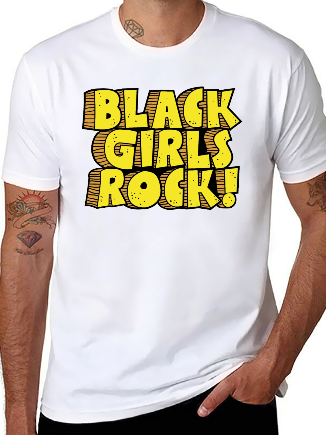 Black Black Girls Rock Graphic T-Shirt - Black view 8