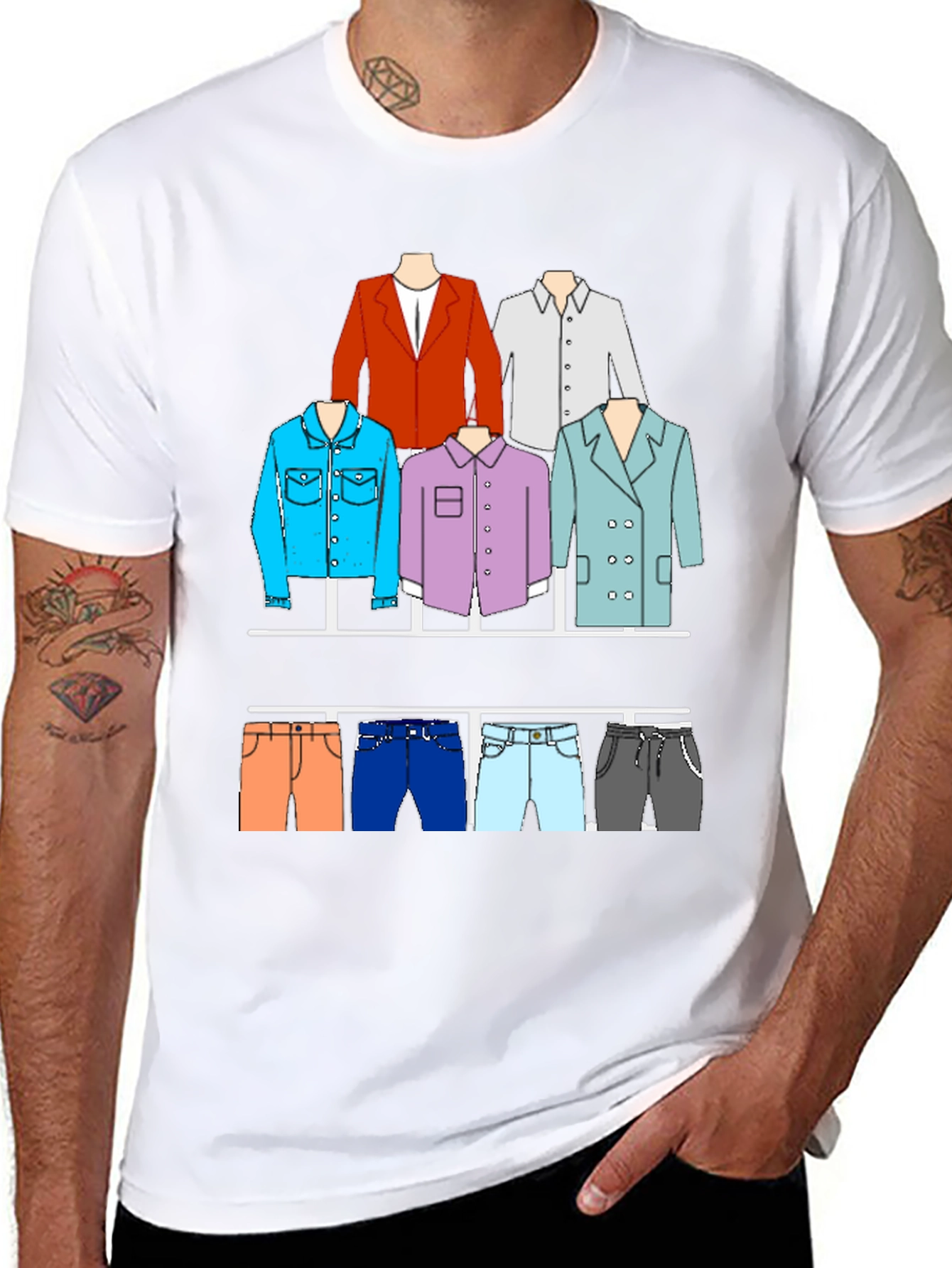 Black Fashion Outfit T-Shirt view 8