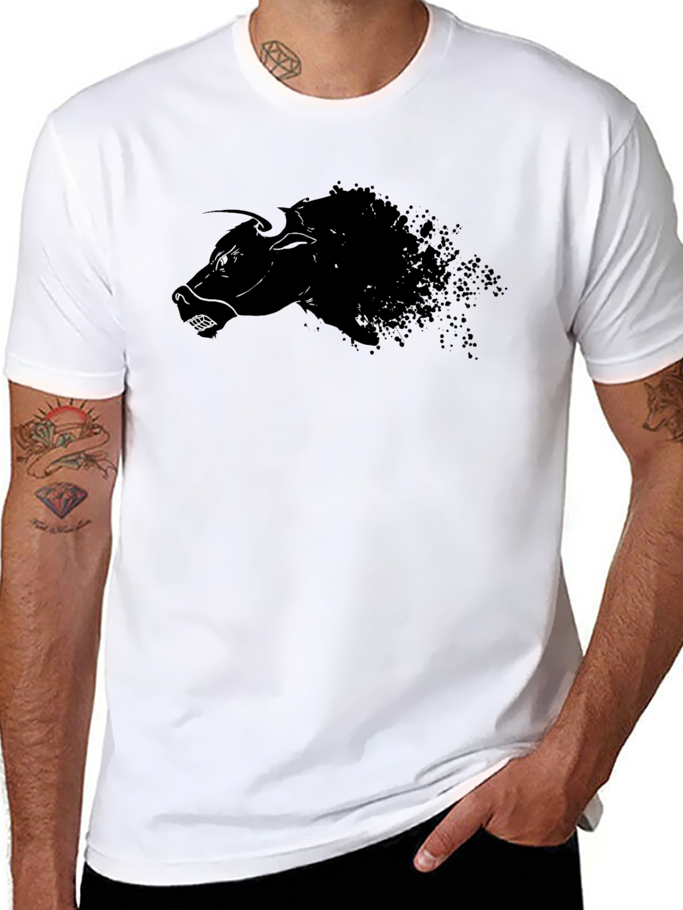 Black Bull Graphic Tee - Bold Style - 8