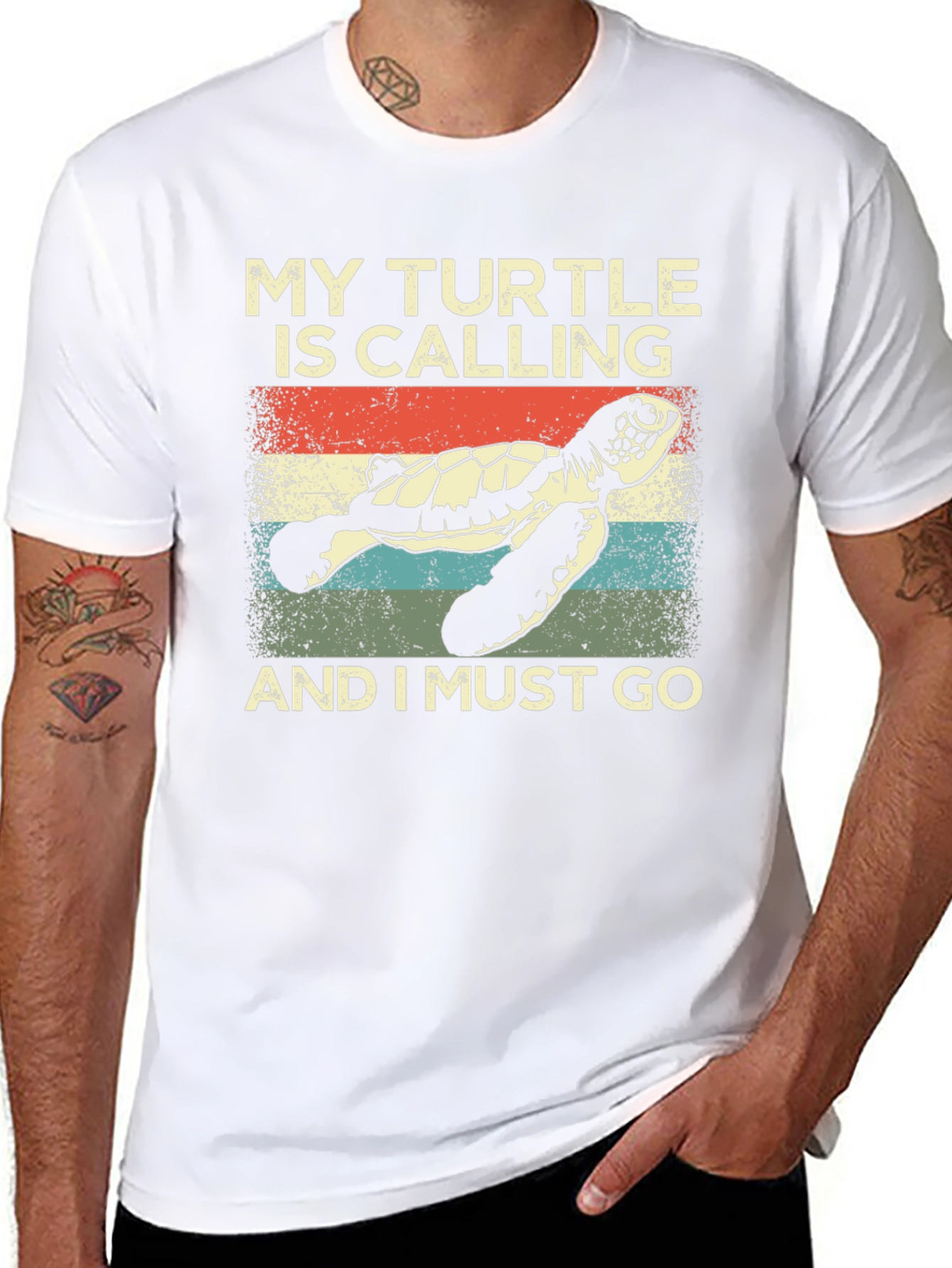 Black Turtle Calling T-Shirt - Must Go Tee view 8