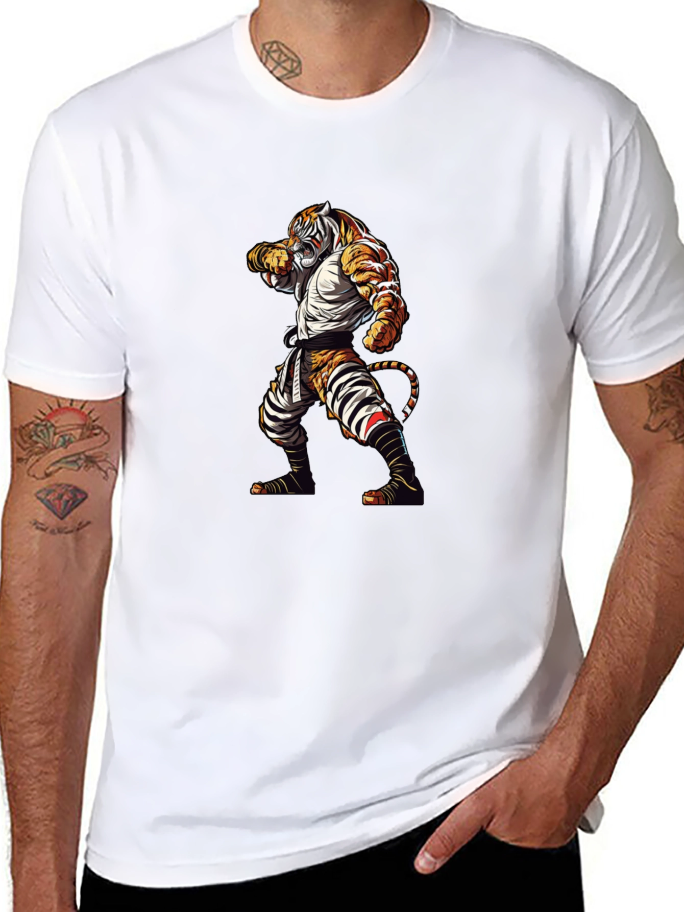 Black Tiger Karate Graphic Tee view 8