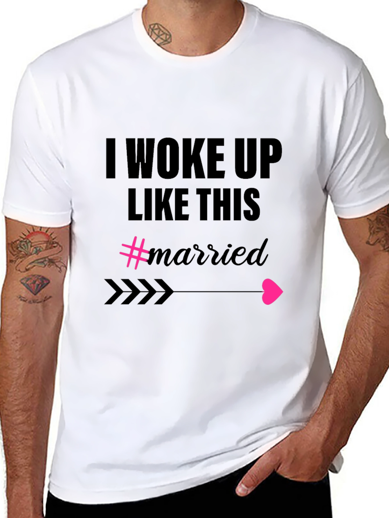 Black Woke Up Like This Married Graphic Tee view 8