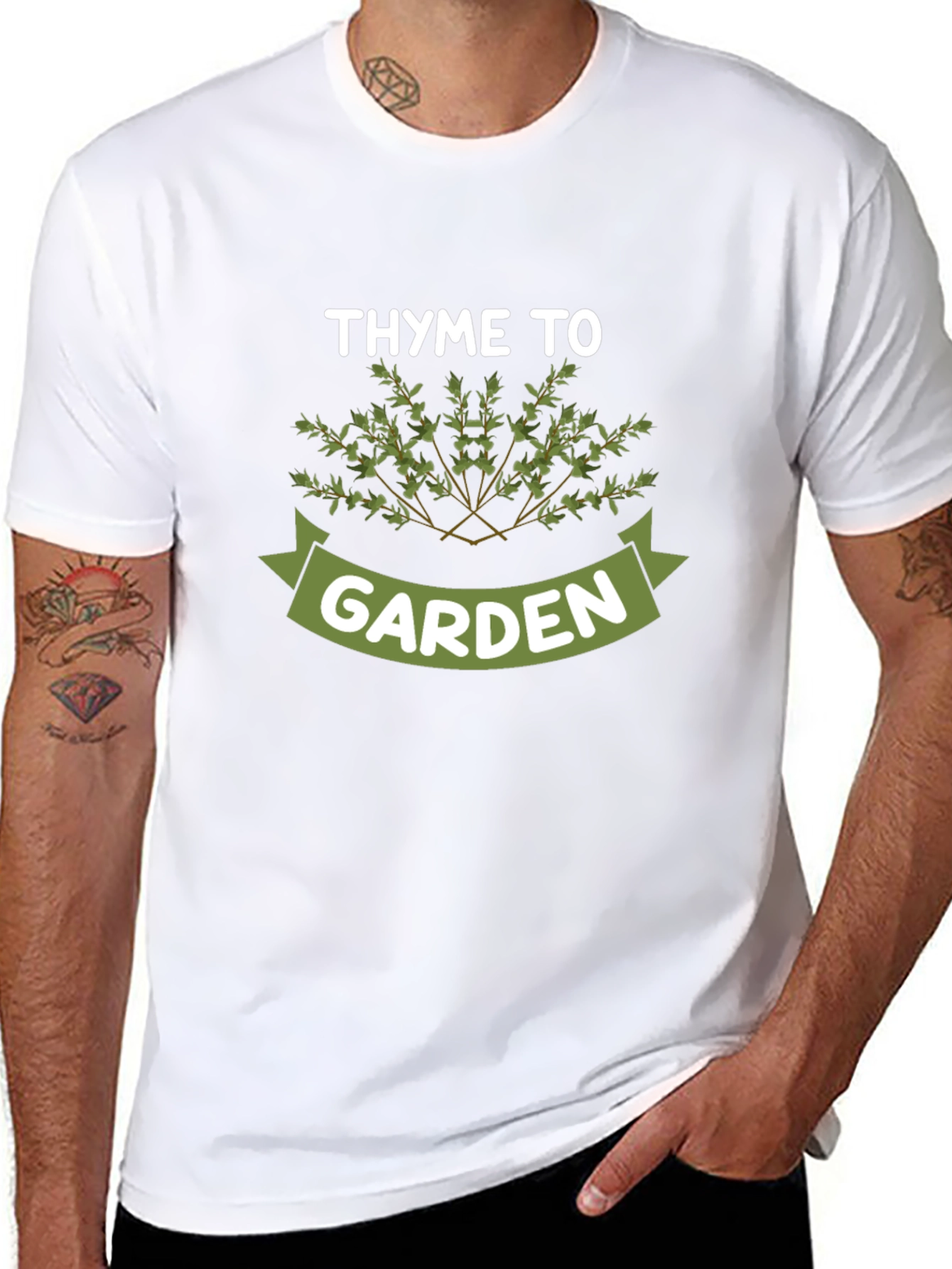 Black Thyme To Garden T-Shirt - Gardener Tee view 8