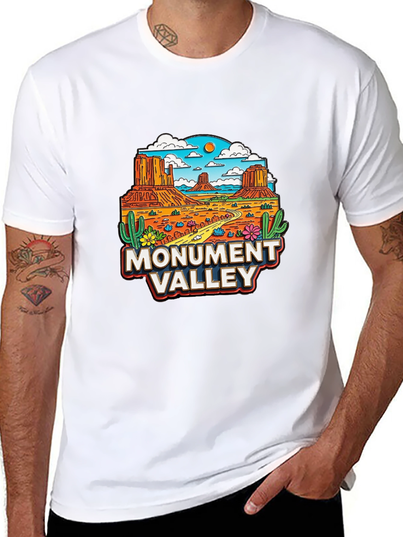 Monument Valley Graphic T-Shirt - Desert Scene Tee - 8