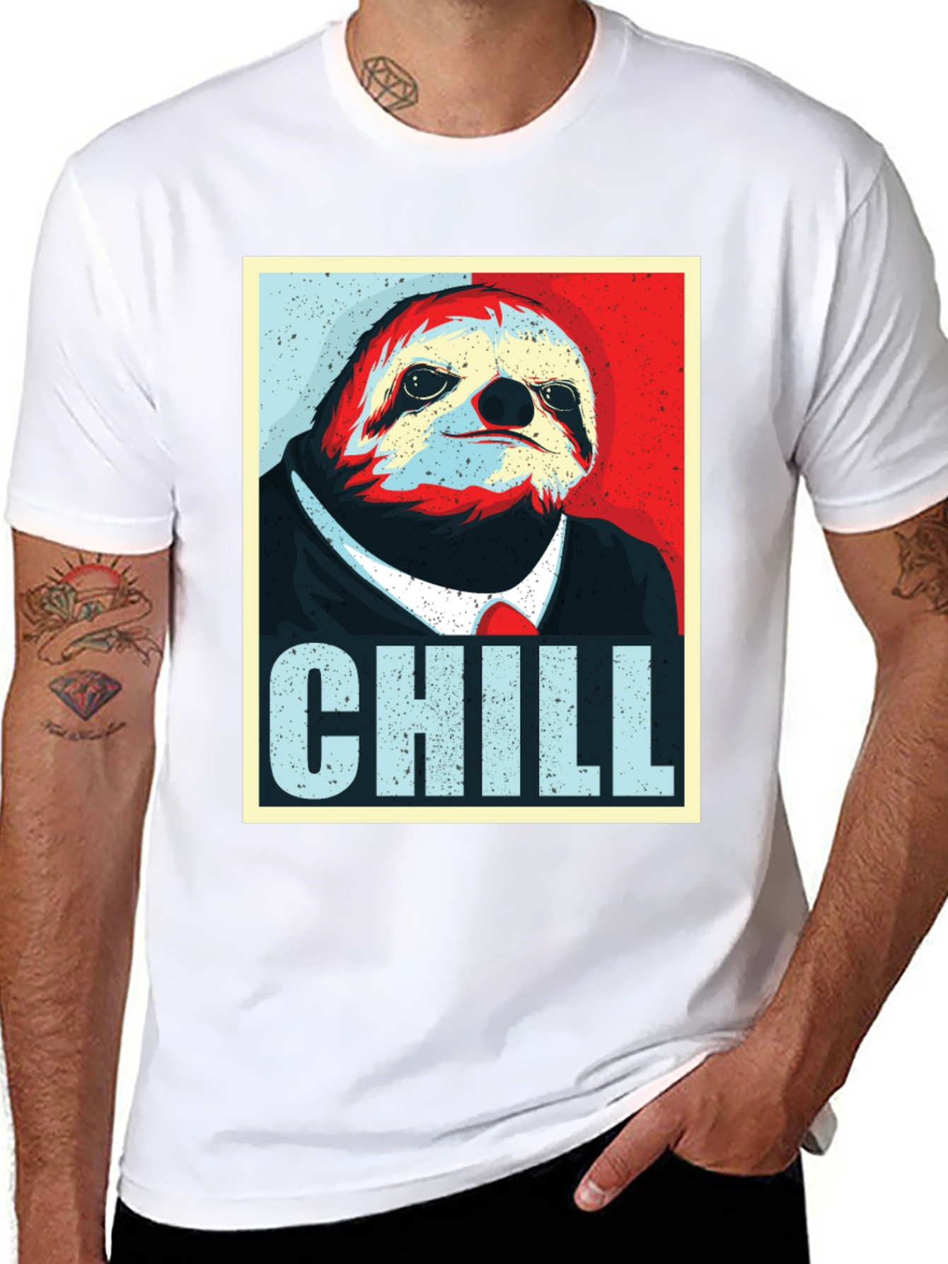 Black Chill Sloth Graphic Tee - Relaxed Fit view 8