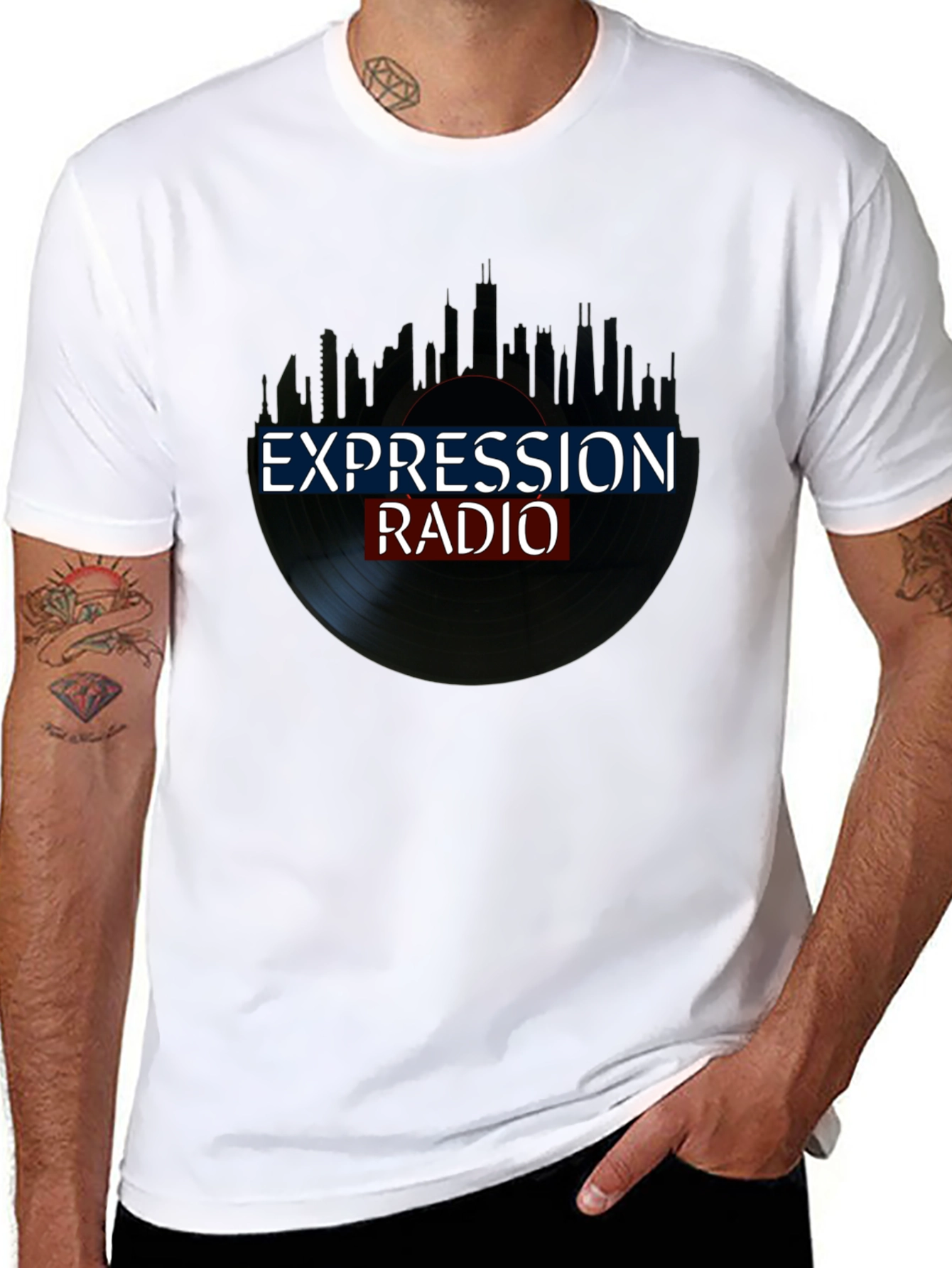 Black Expression Radio Black T-Shirt view 8