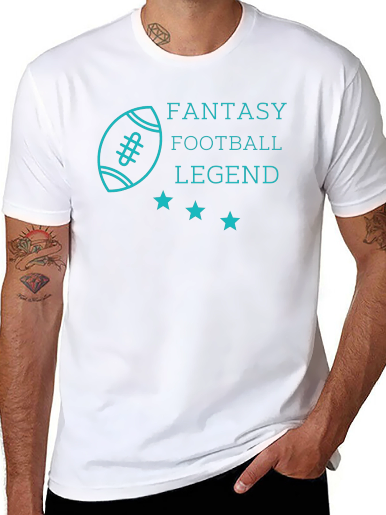 Black Fantasy Football Legend Graphic Tee - Black Cotton view 8