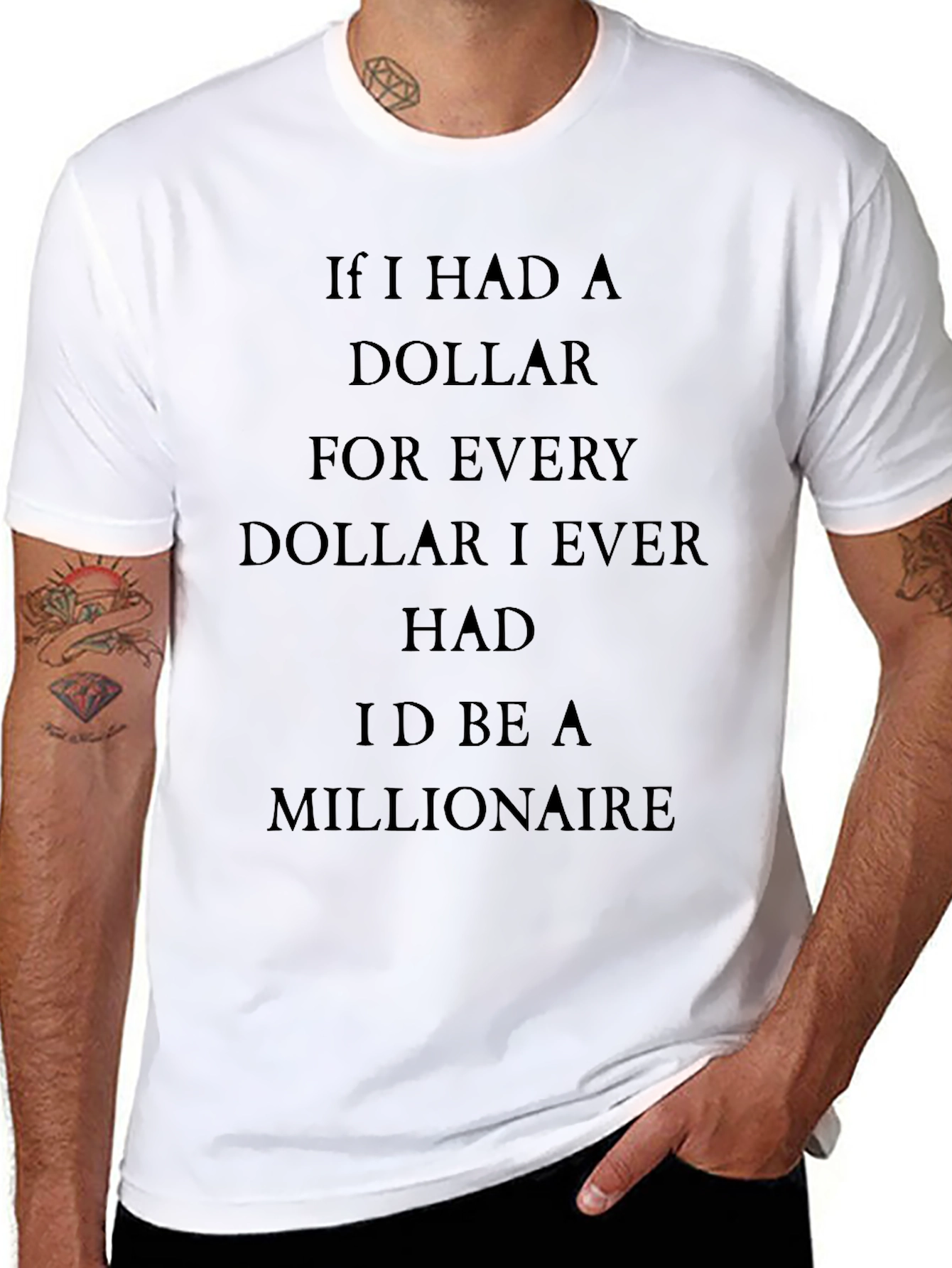 Black Dollar Millionaire Graphic Tee - Black Casual Shirt view 8