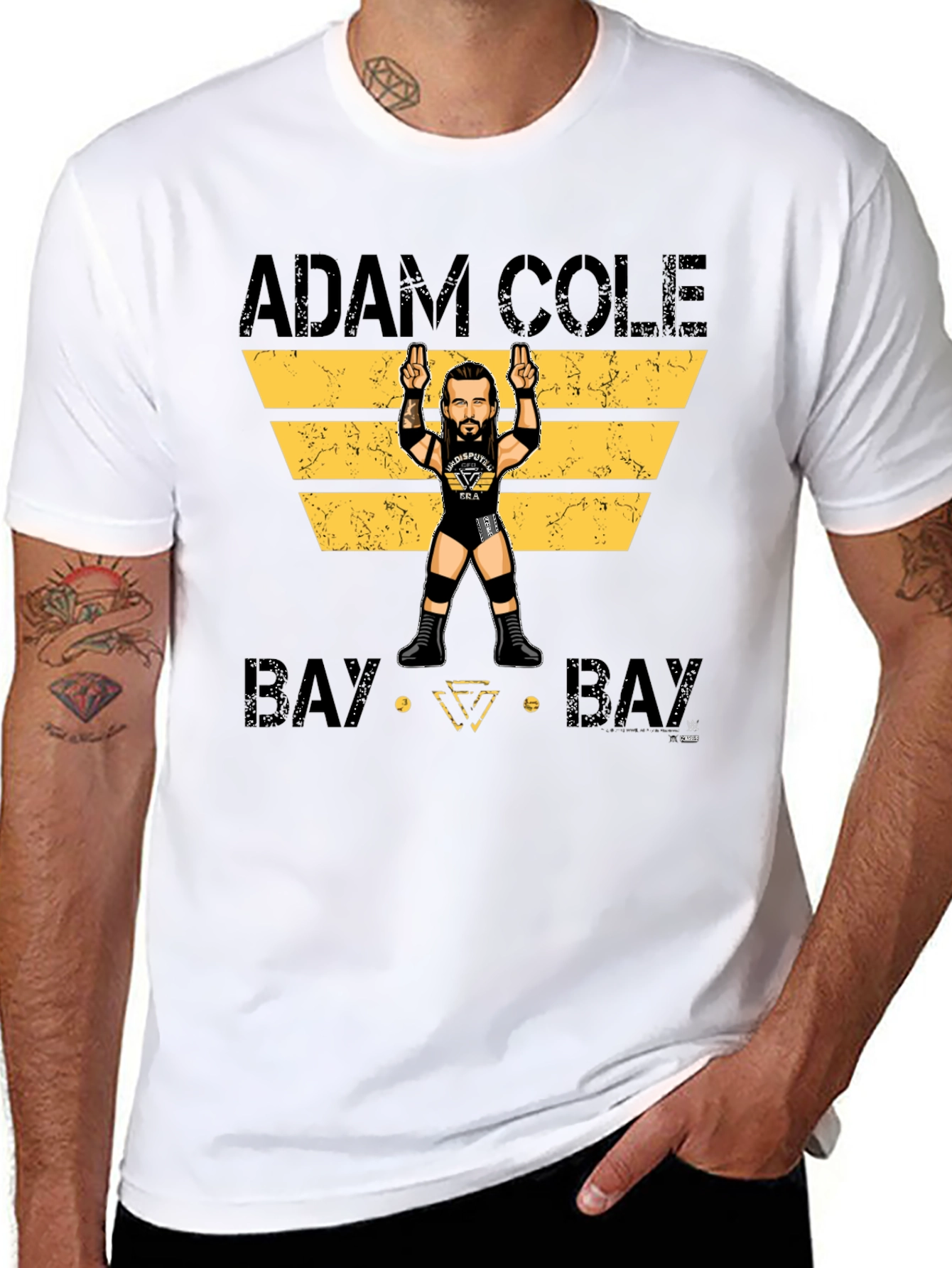 Black Adam Cole Bay Bay T-Shirt Wrestling Fan Apparel view 8
