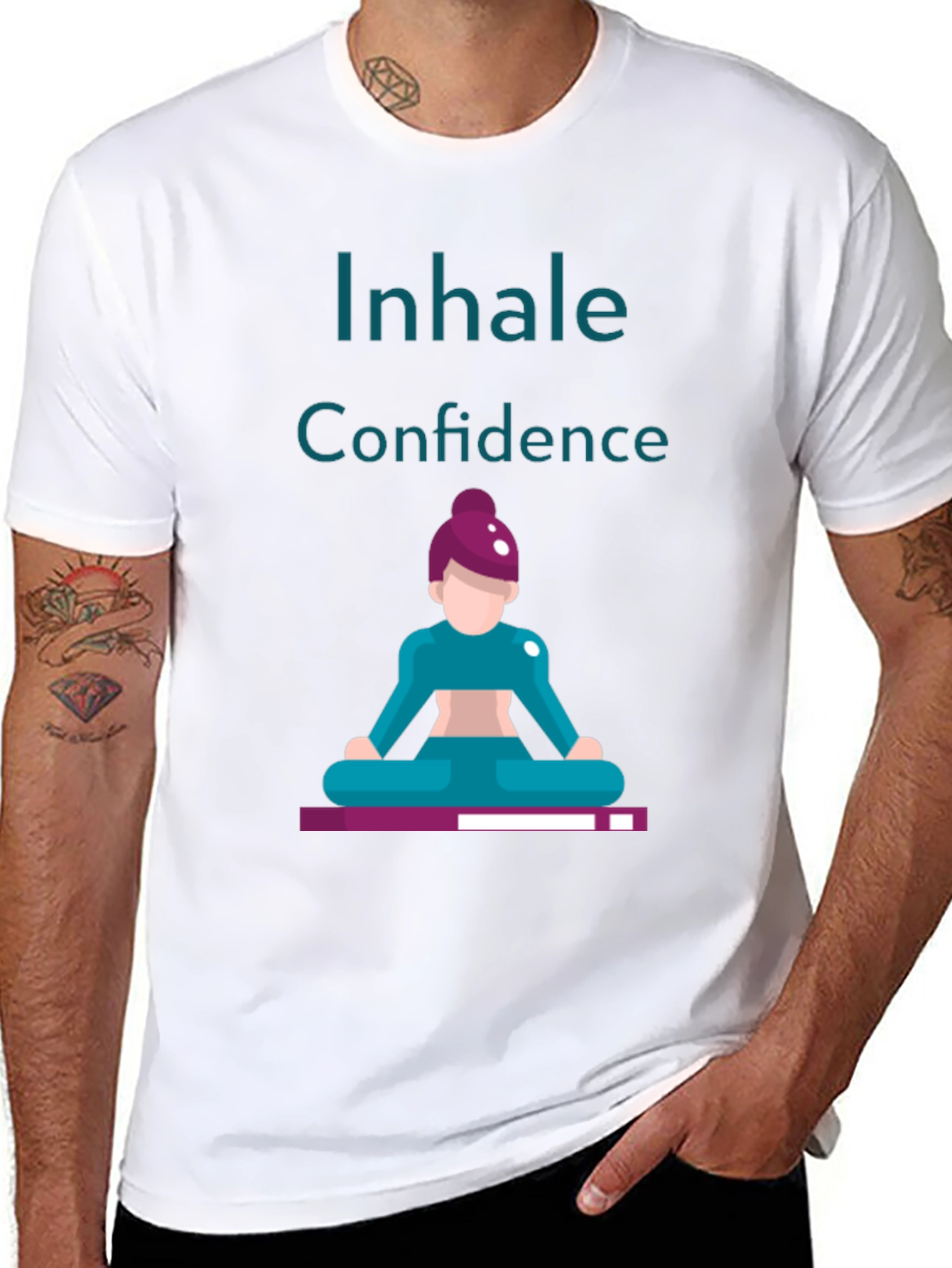 Black Inhale Confidence Graphic Tee - Black view 8