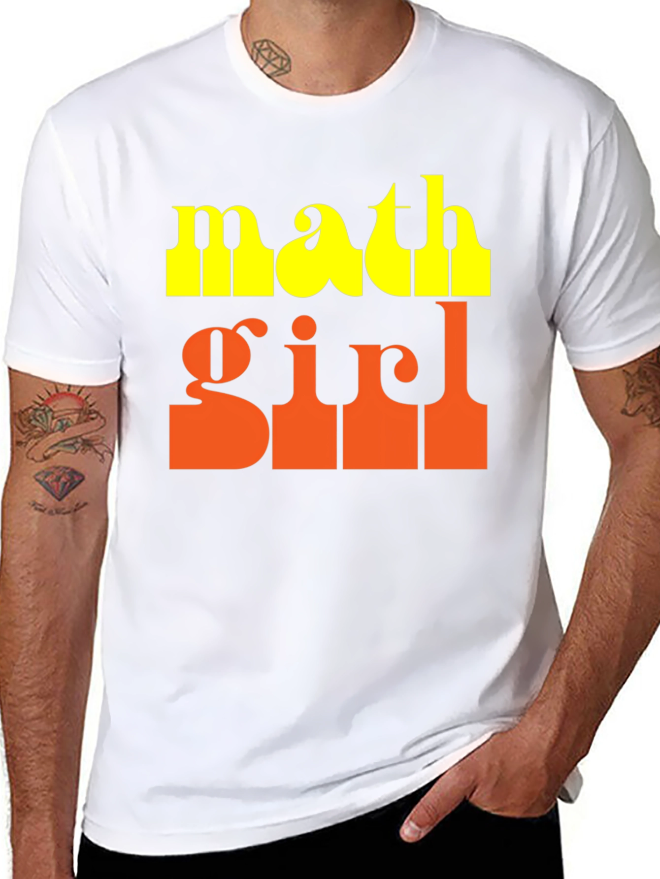 Black Math Girl Graphic T-Shirt view 8