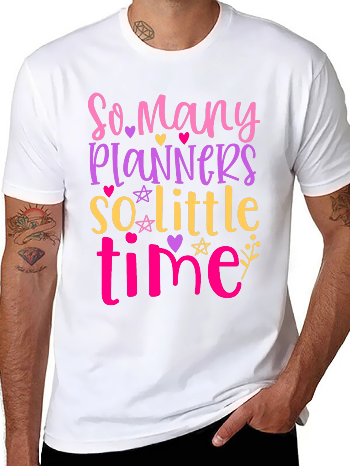 Black So Many Planners, So Little Time - Graphic Tee view 8