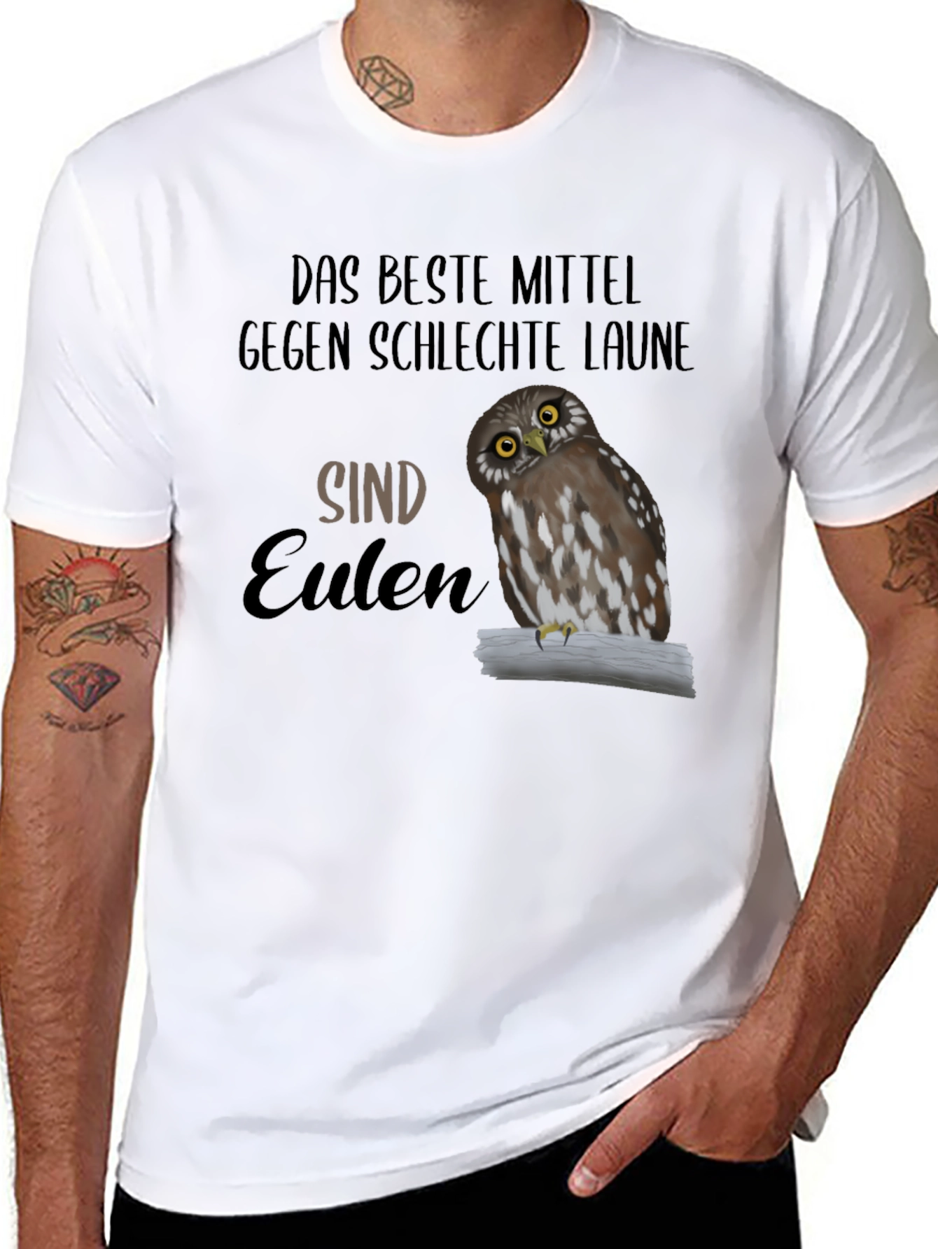 Black Owl T-Shirt - Das Beste Mittel Gegen Schlechte Laune view 8