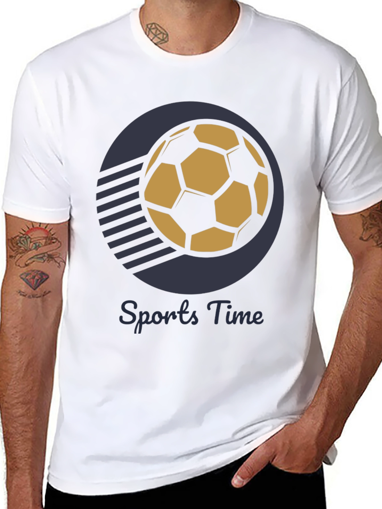 Black Sports Time Graphic T-Shirt view 8