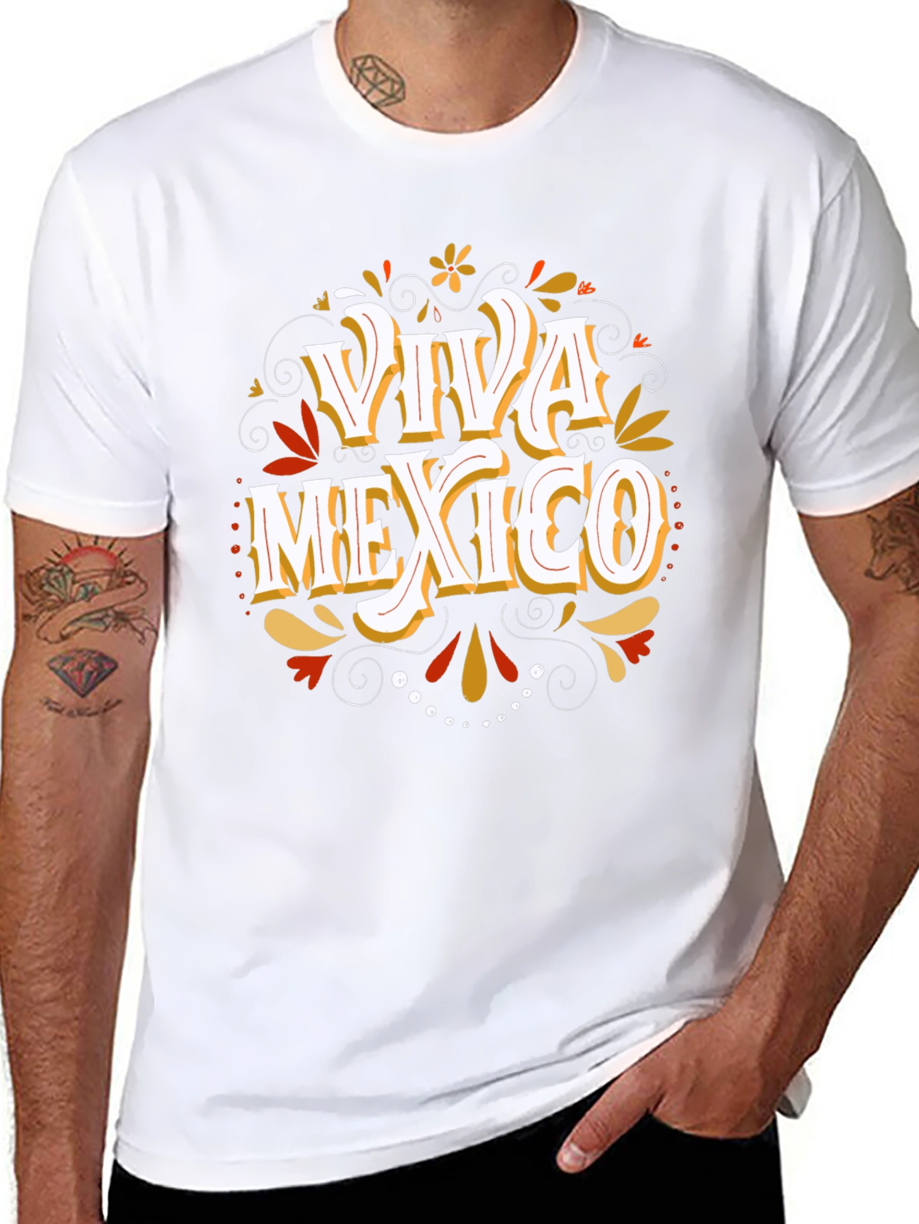 Viva Mexico Graphic Tee - Black Crew Neck - 8