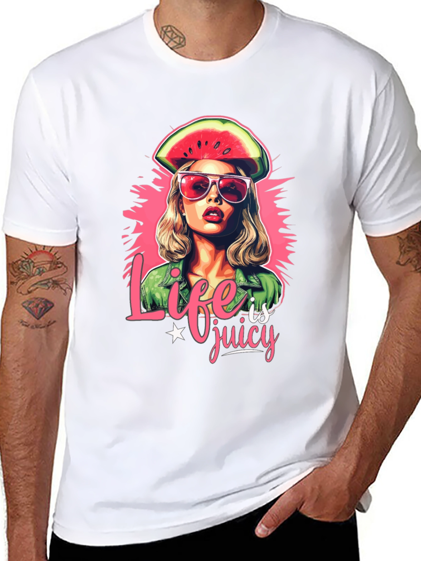 Black Life is Juicy Watermelon Graphic Tee view 8