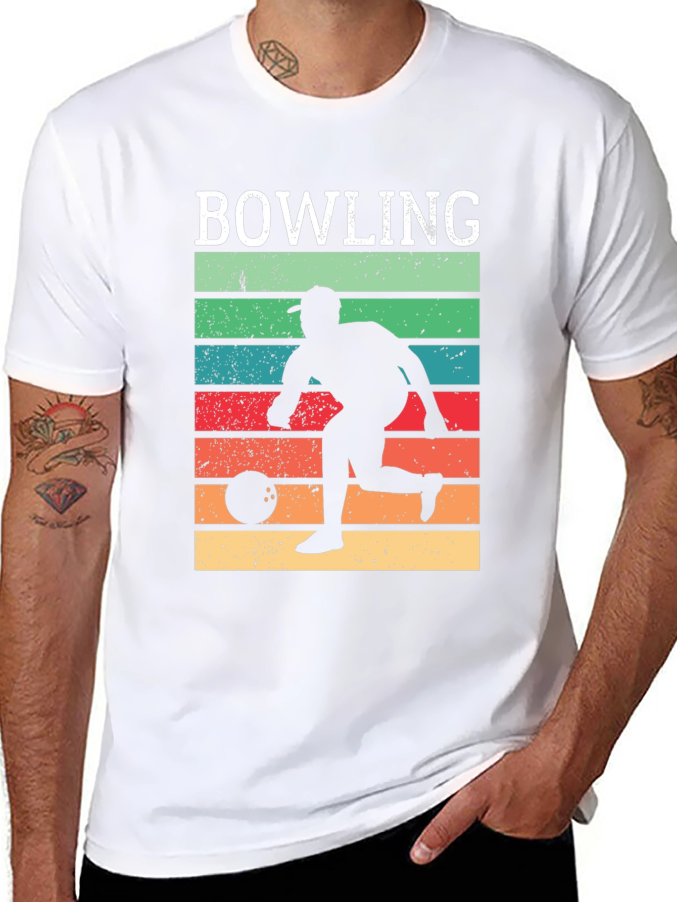 Black Retro Bowling T-Shirt view 8