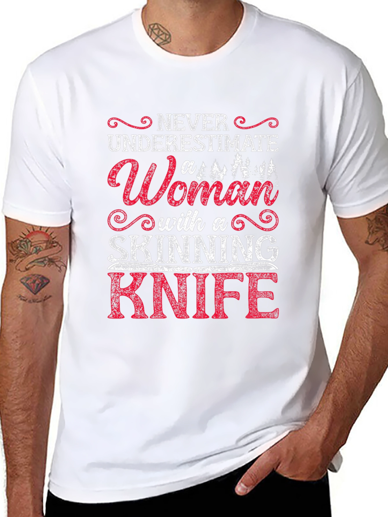 Black Woman with Skinning Knife T-Shirt view 8