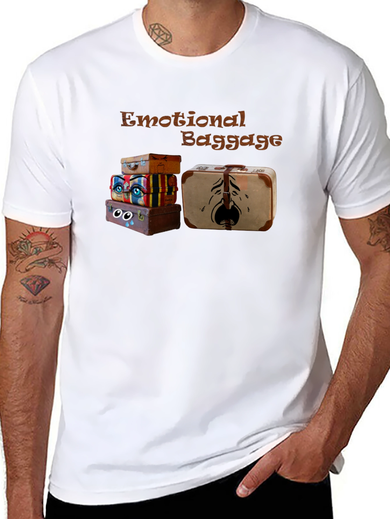 Emotional Baggage Graphic Tee - Unique Design - 8