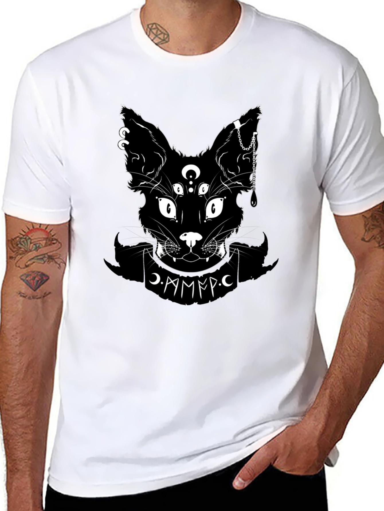 Occult Cat Graphic Tee - 8