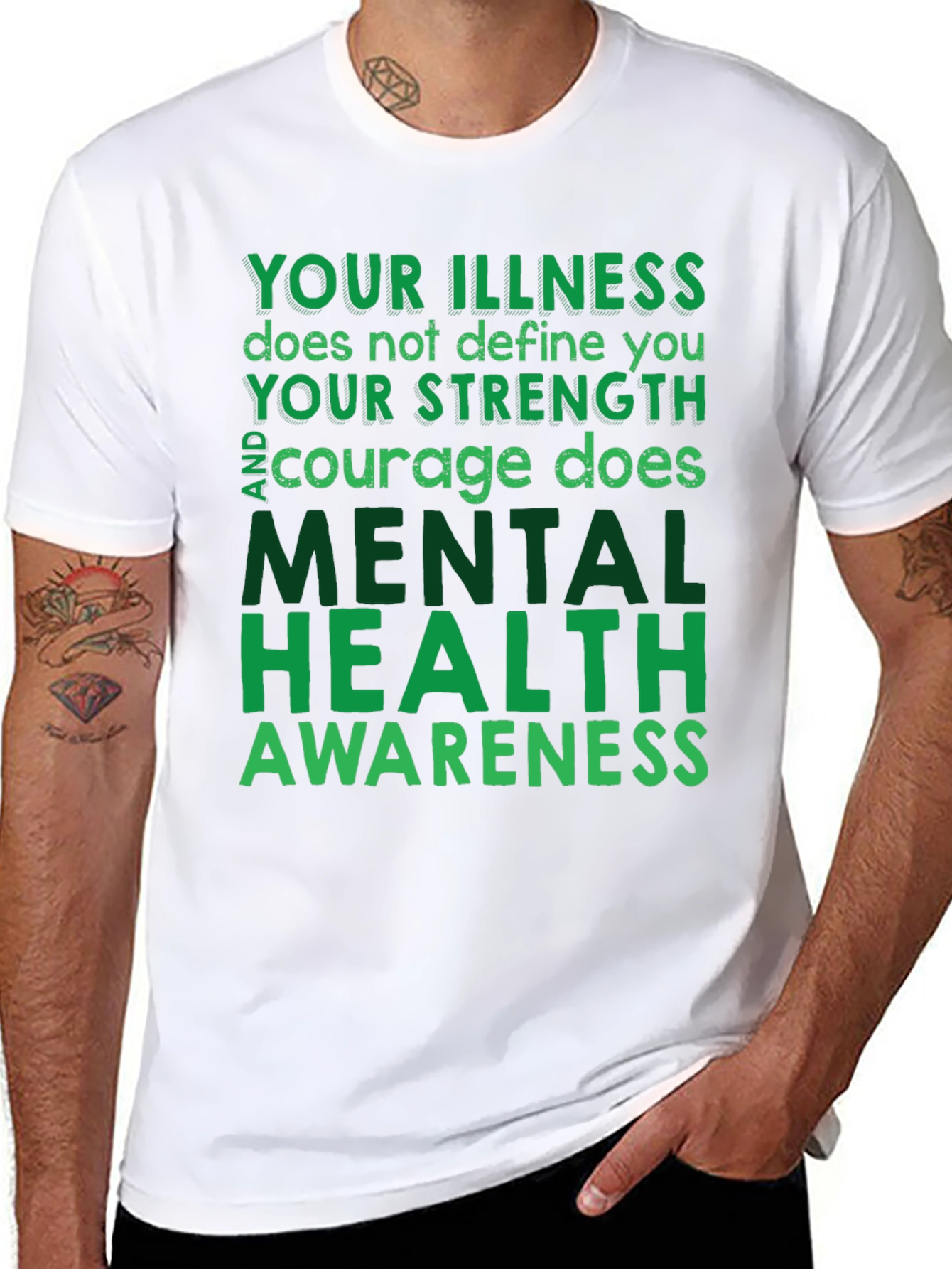 Black Mental Health Awareness T-Shirt - Inspirational Tee view 8