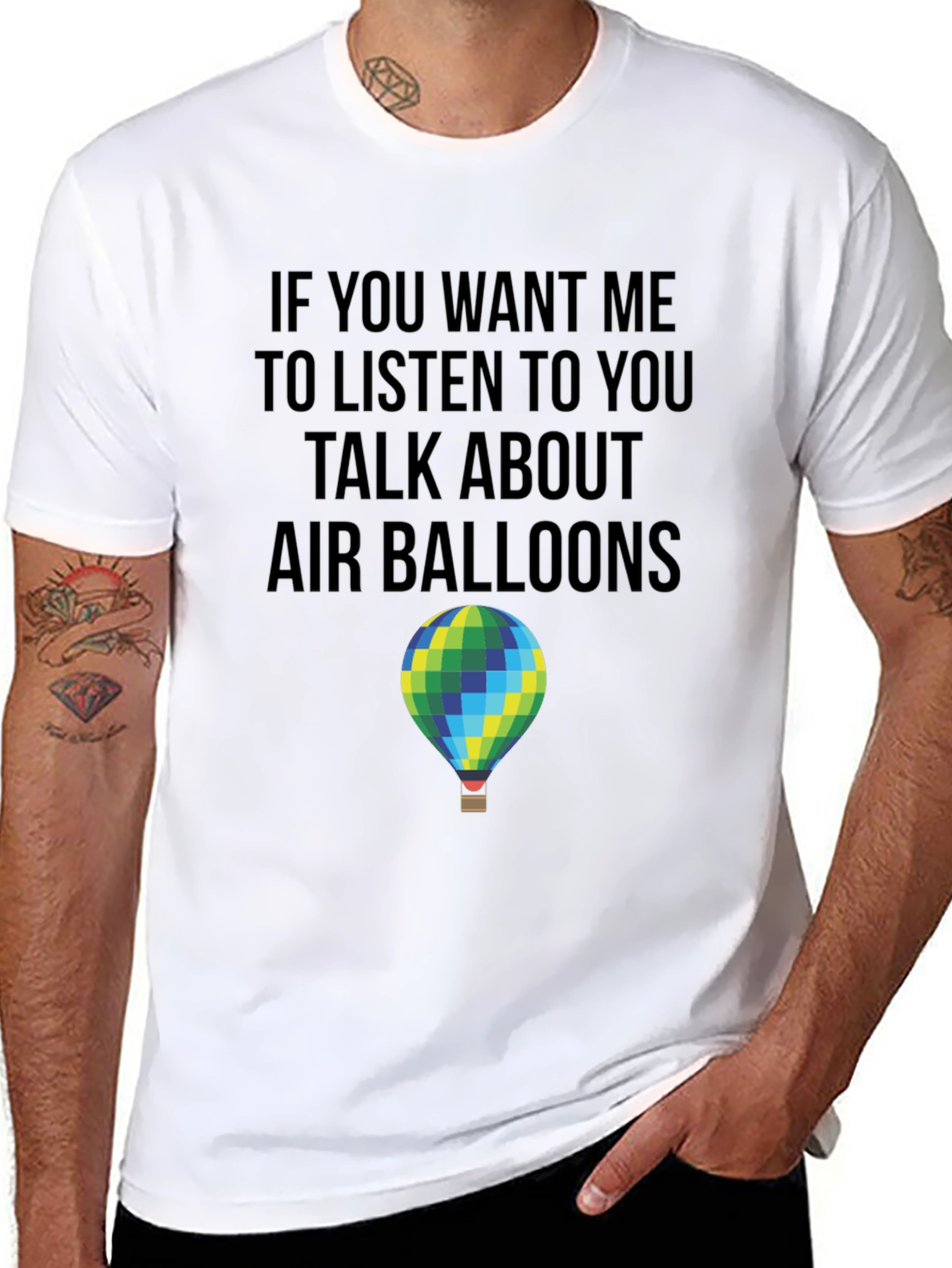 Black Air Balloon T-Shirt: Listen to You Graphic Tee view 8