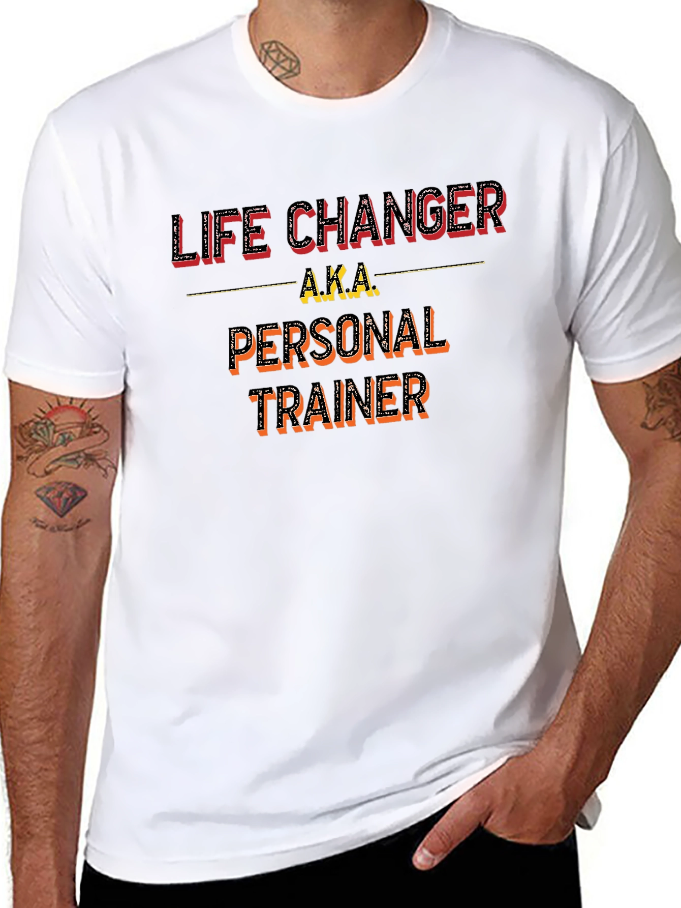 Black Life Changer Personal Trainer T-Shirt view 8