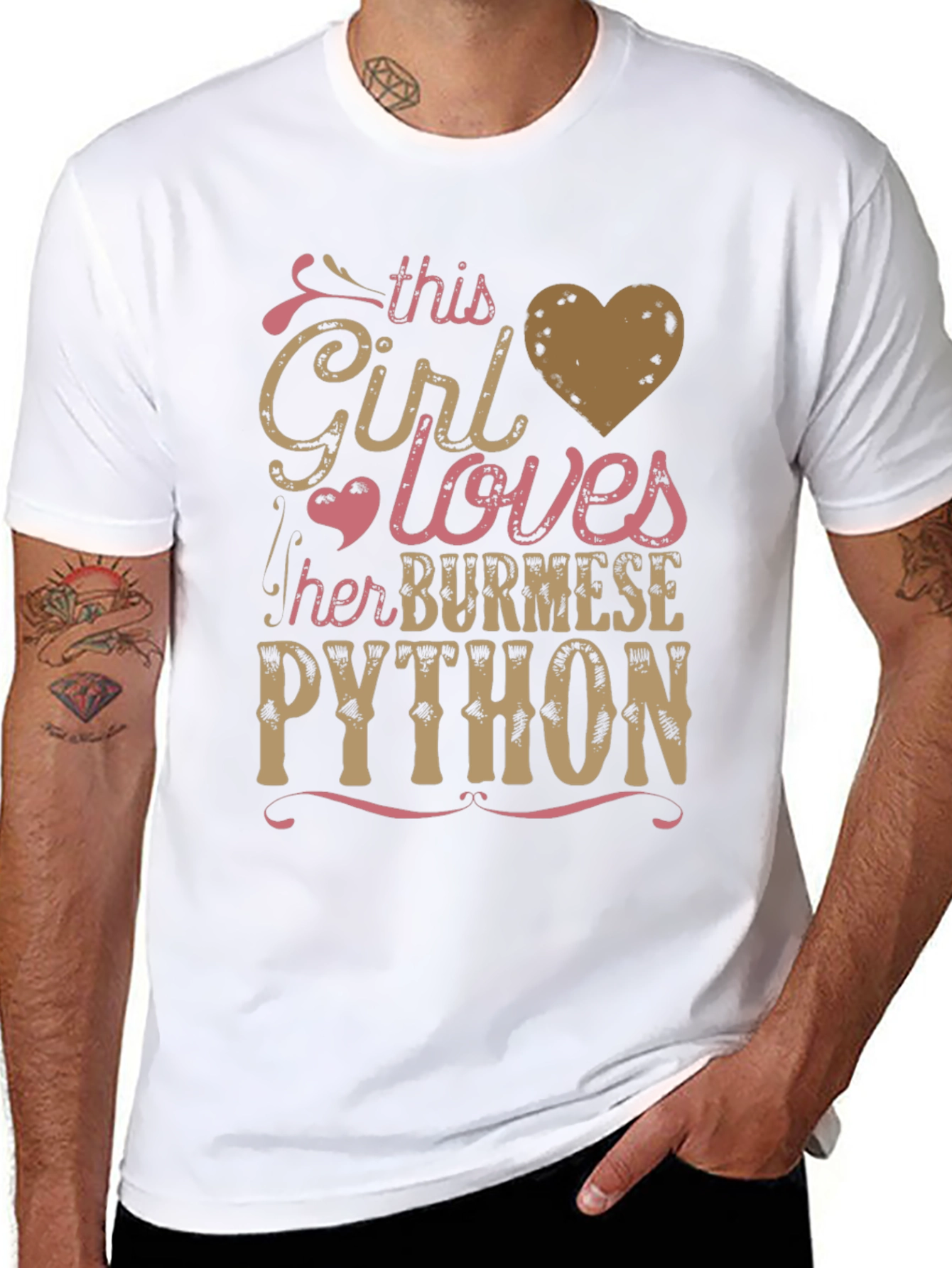 Black Girl Loves Burmese Python Graphic T-Shirt view 8