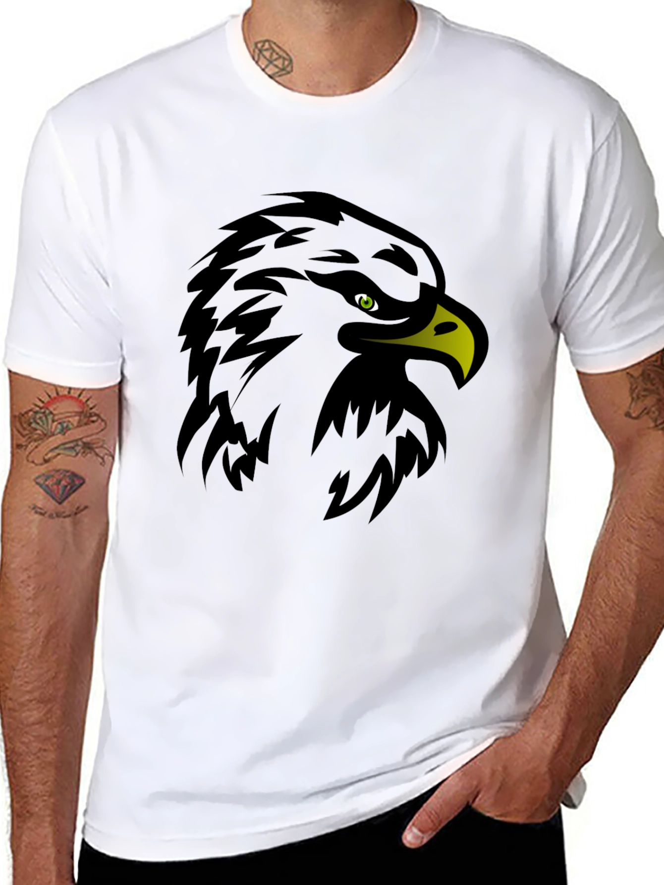 Black Eagle Graphic Black T-Shirt - Bold Design view 8